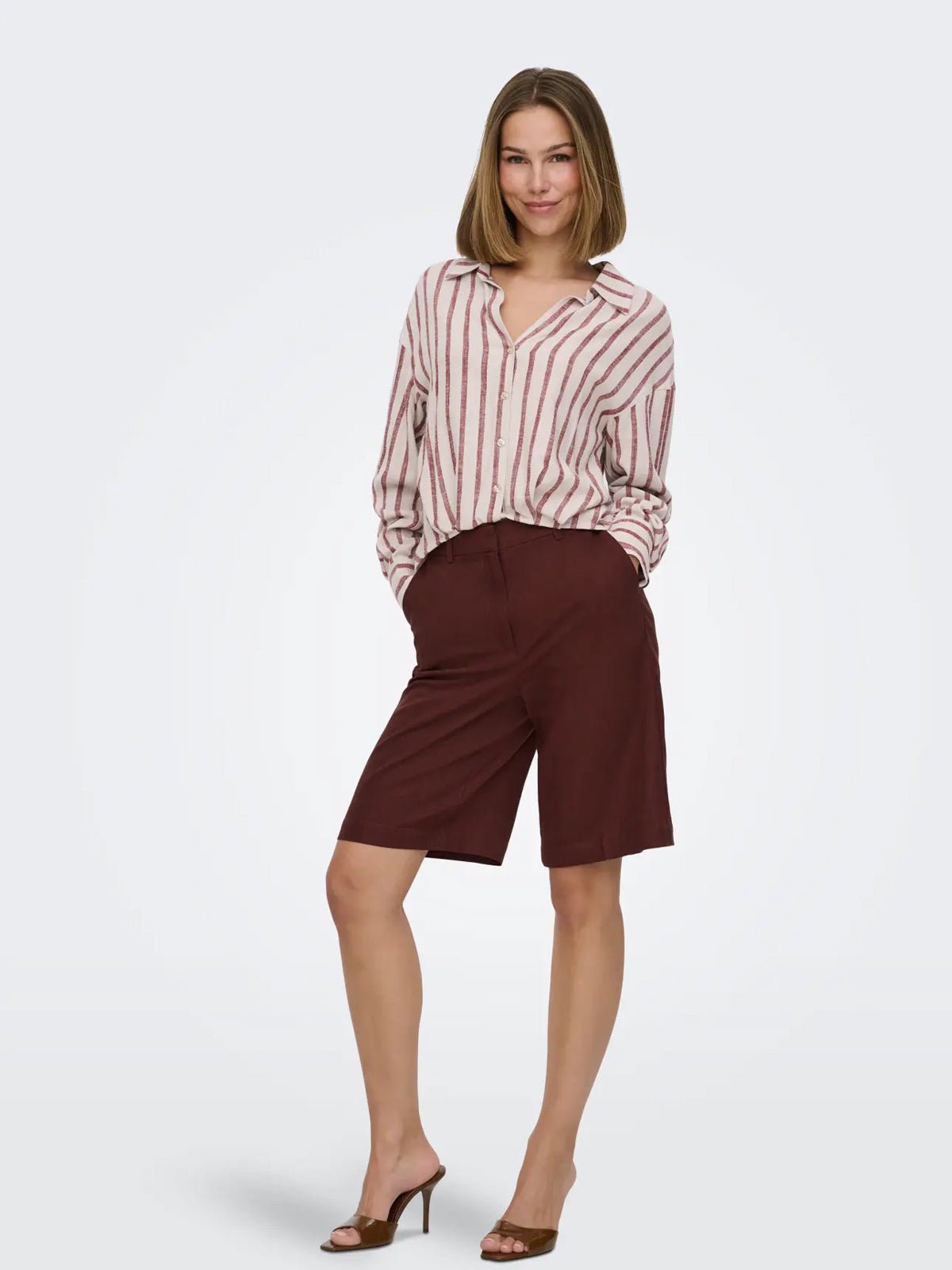 Siesta Linen Balloon Stripe Shirt - Glebe Fashion