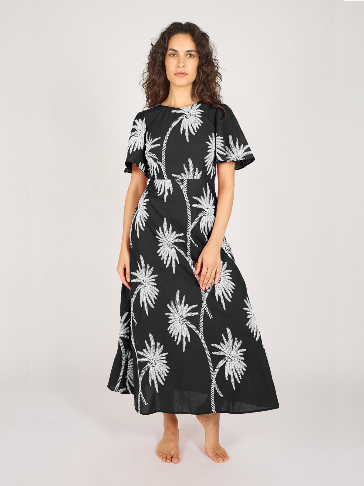 Traffic People Palms Of Promise Rene Dress Black - Glebe Fashion