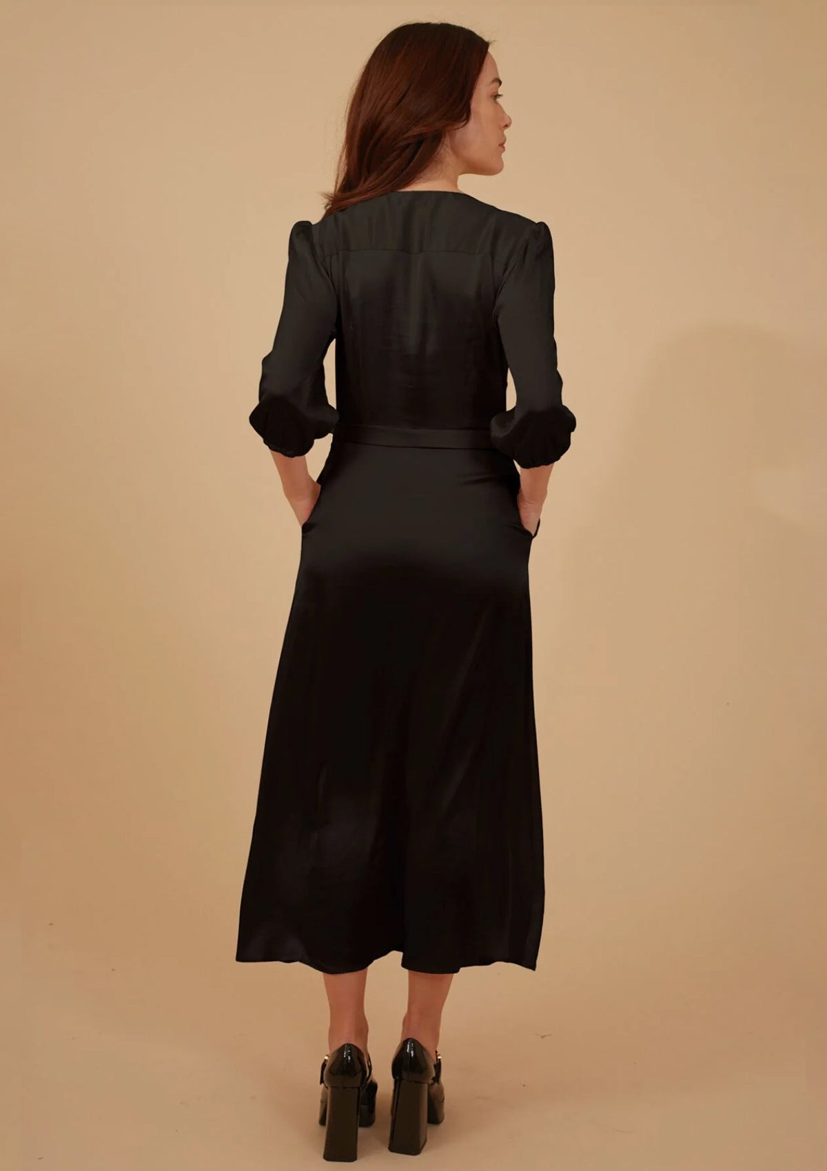 Traffic People Silkwood Blanche Dress Black - Glebe Fashion