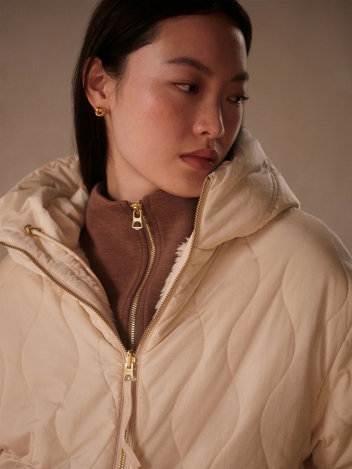 Varely Cyrus Reversible Coat Sandshell - Glebe Fashion