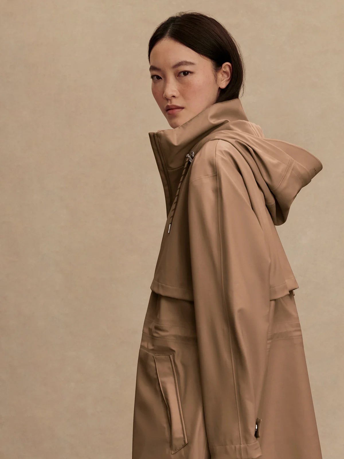 Varley Alyssa Rain Jacket Ash Taupe - Glebe Fashion