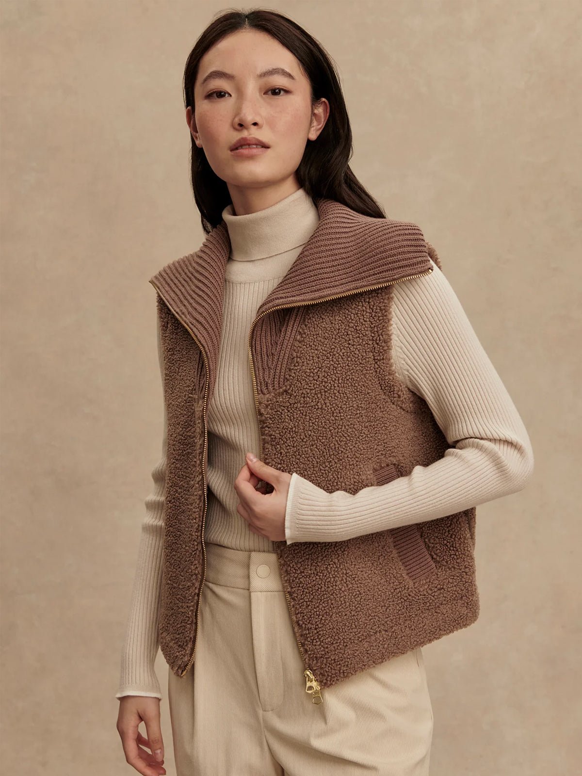 Varley Aspen Gilet Ash Taupe - Glebe Fashion