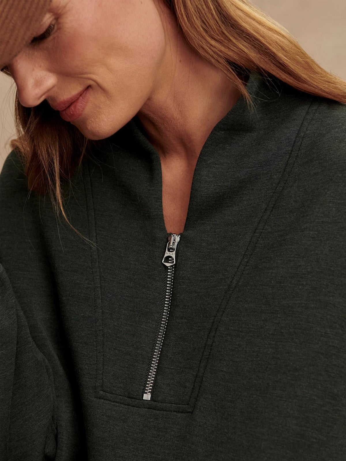 Varley Davidson Sweat Olive Marl - Glebe Fashion