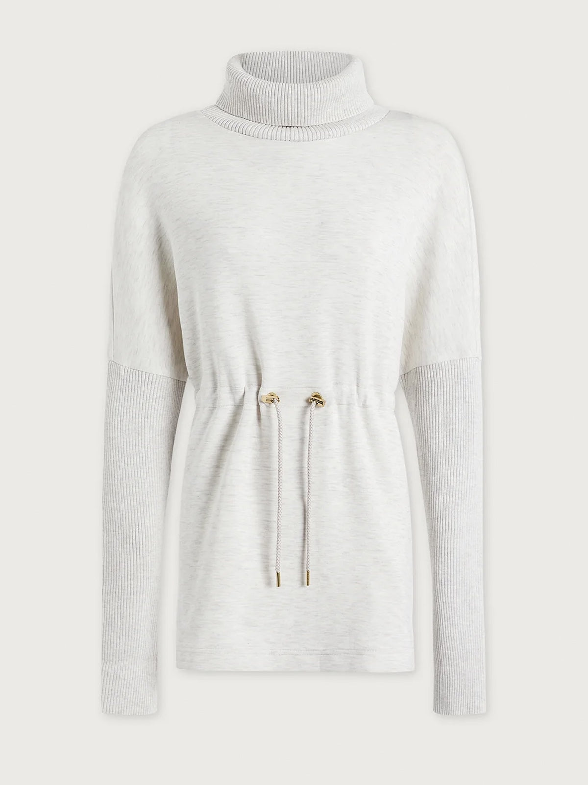 Varley Ethel Cinch Waist Sweat Ivory Marl - Glebe Fashion