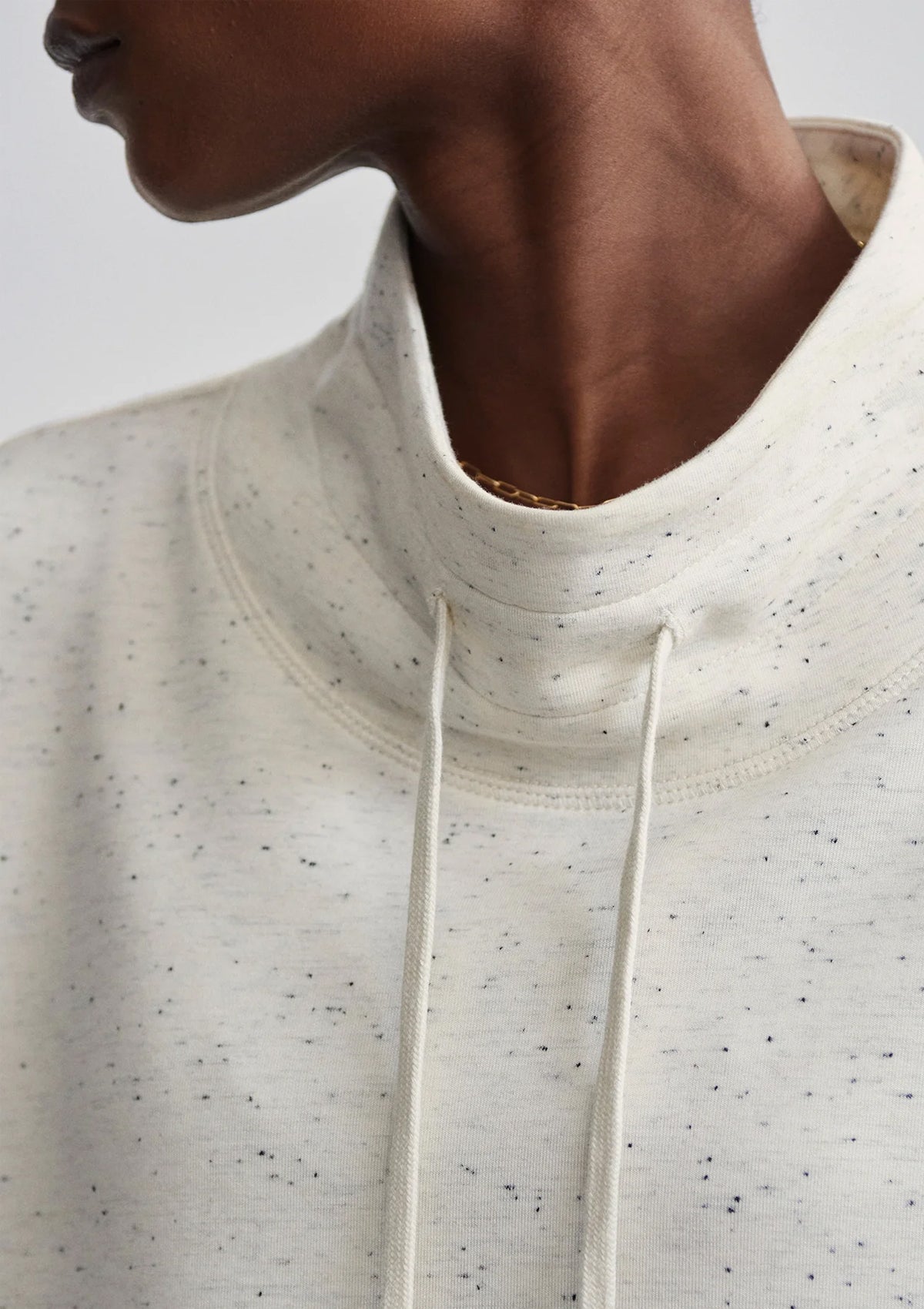 Varley Oakdale Sweat Ivory Marl Fleck - Glebe Fashion