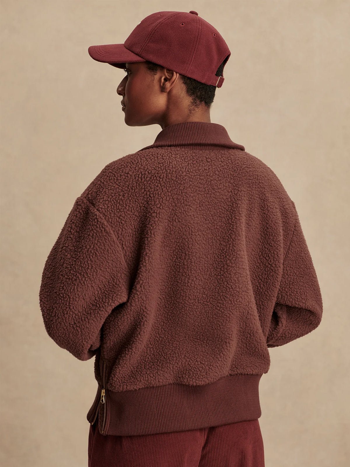Varley Roselle Half Zip Fleece Deep Mahogany - Glebe Fashion