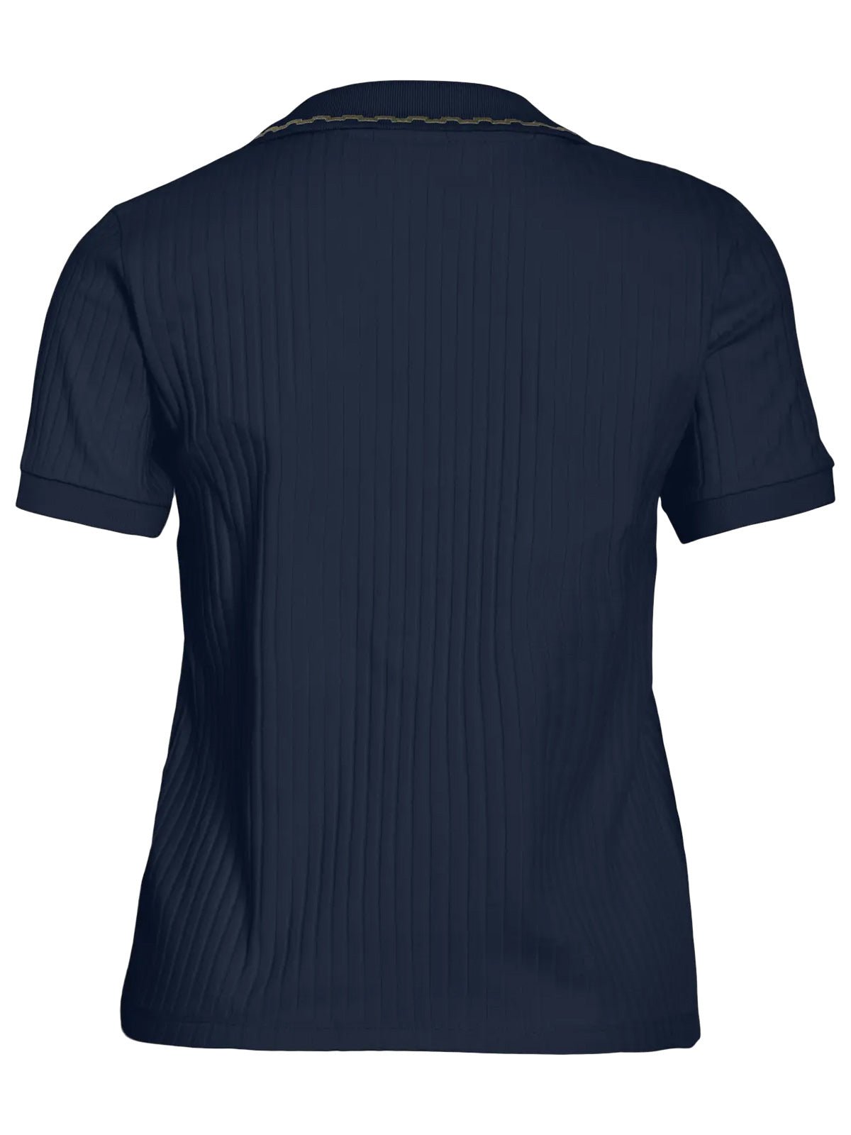 Vila Short Sleeve Polo Shirt Navy - Glebe Fashion