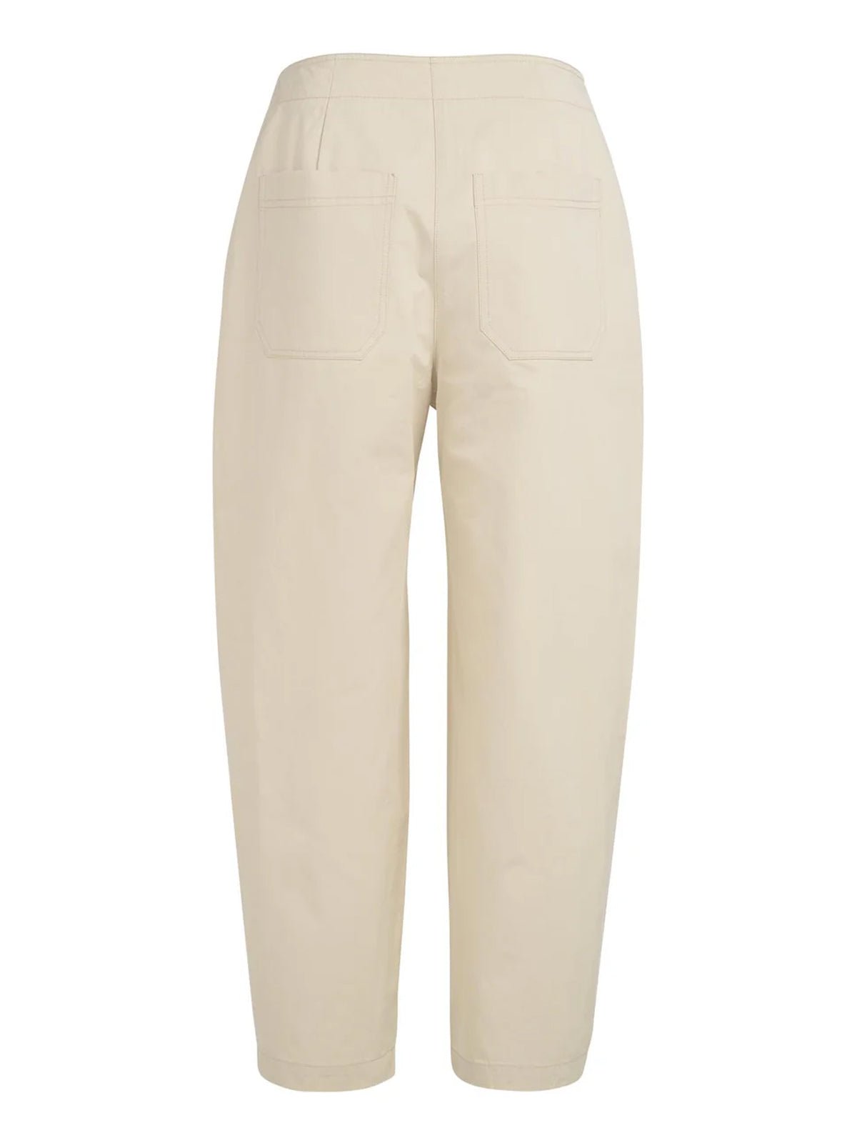 YAYA High Waist Barrel Trousers Warm Sand - Glebe Fashion