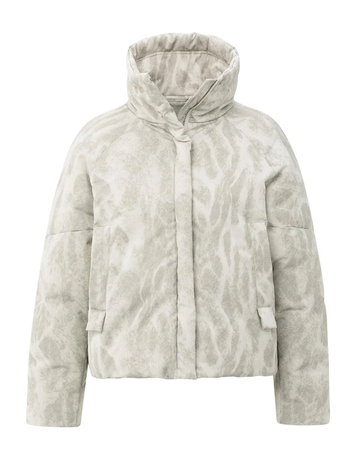YAYA Padded Jacket With Abstract All Over Print - Glebe Fashion