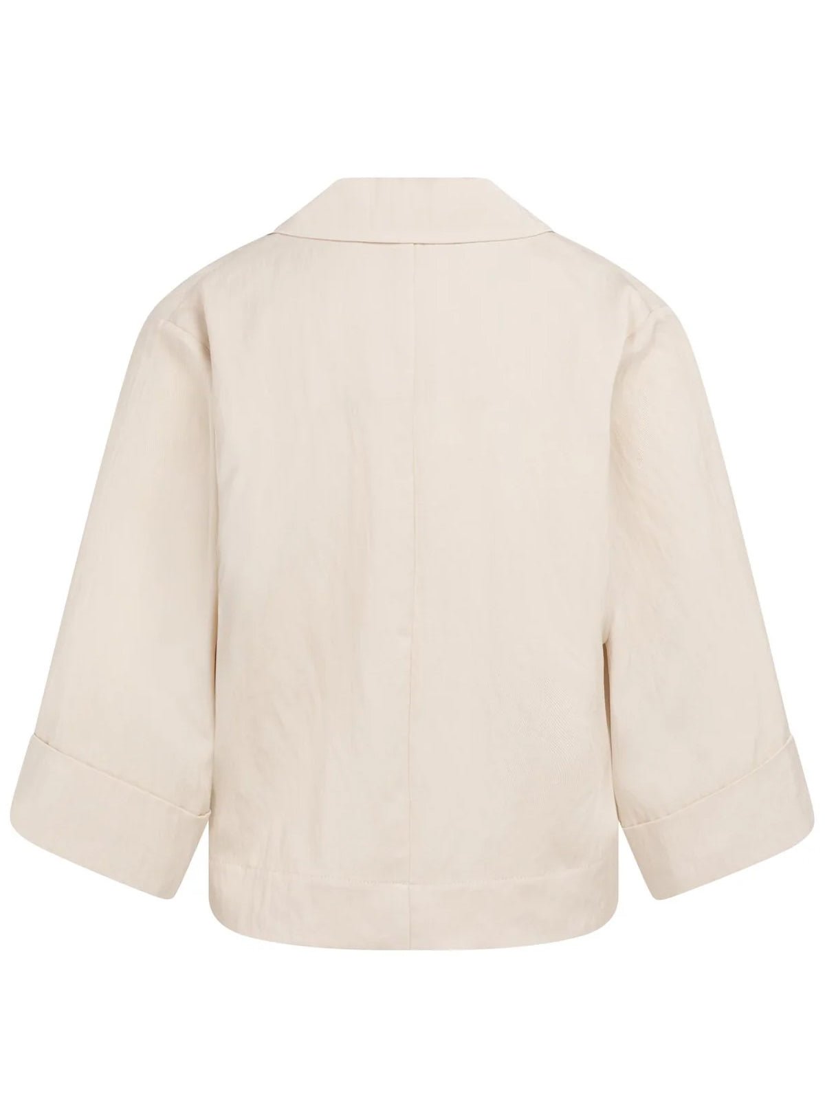 YAYA Short Blazer With Kimono Sleeves Creme White - Glebe Fashion