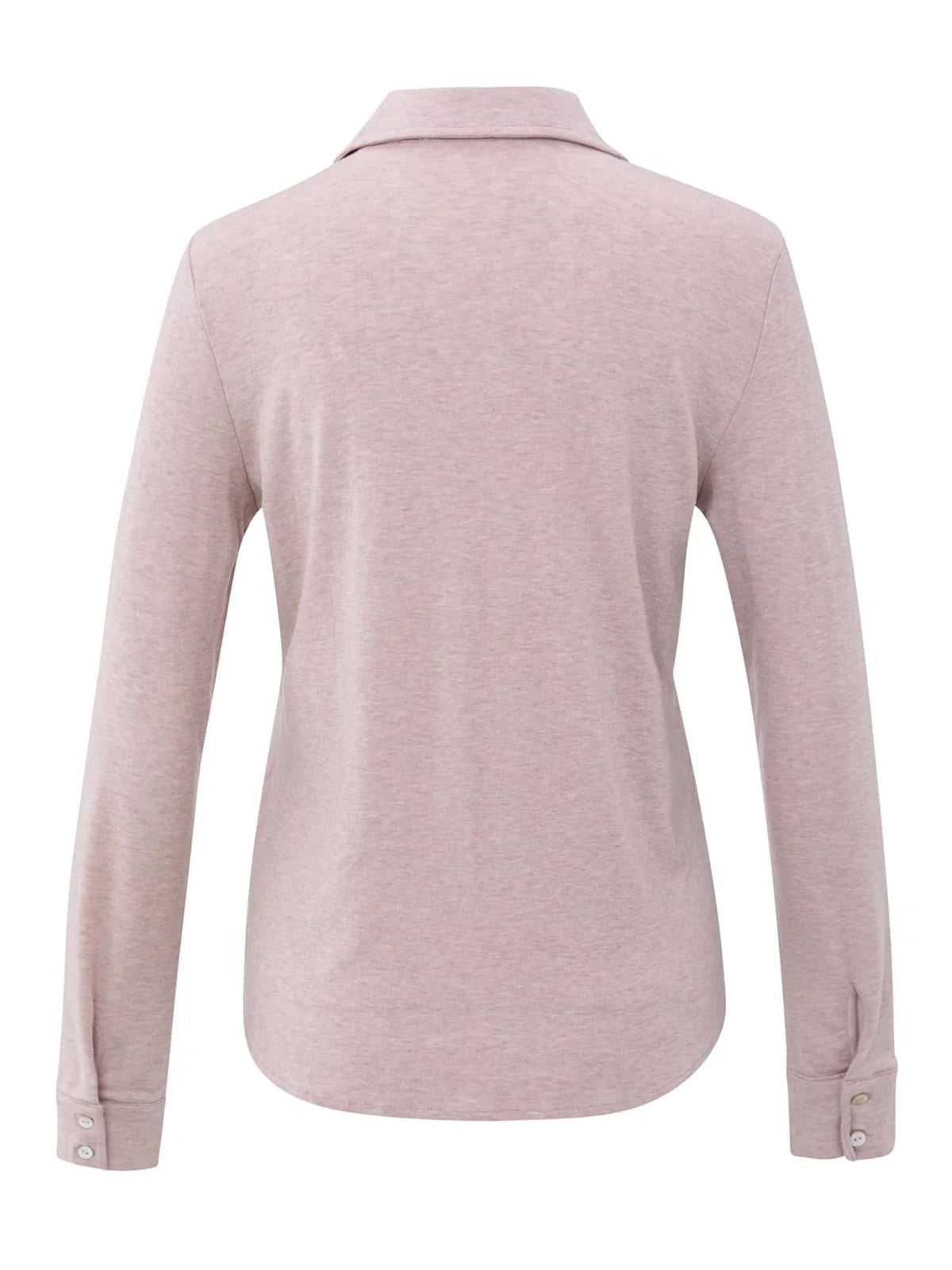 YAYA V - Neck Jersey Blouse Pink Melange - Glebe Fashion
