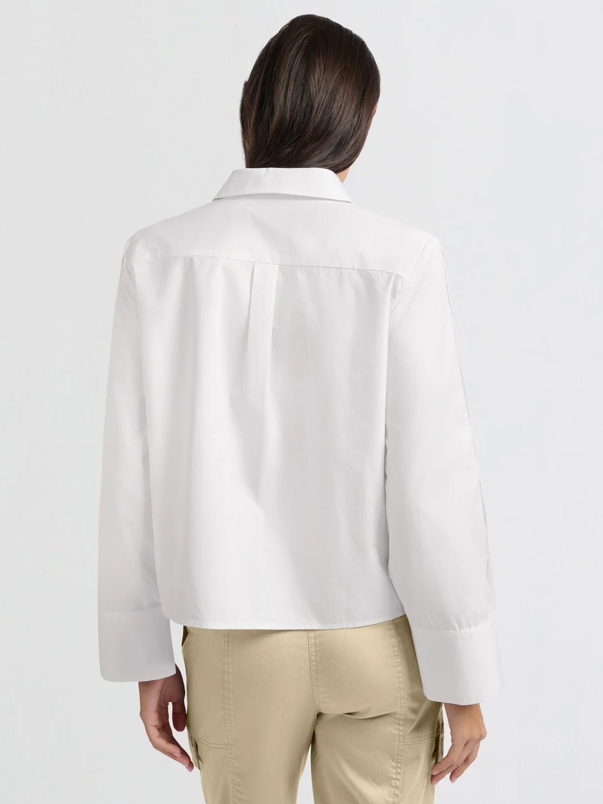 Yaya White Blouse With Long Sleeves & Button Detail - Glebe Fashion