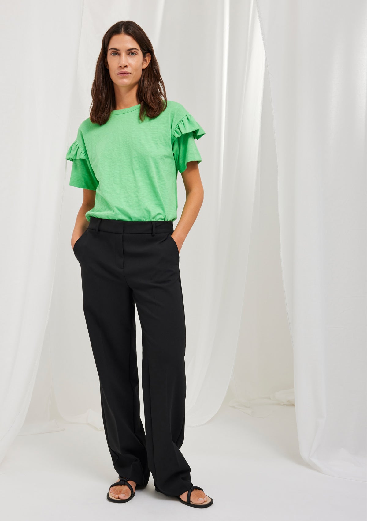 Selected Femme Rylie Florence Tee Green