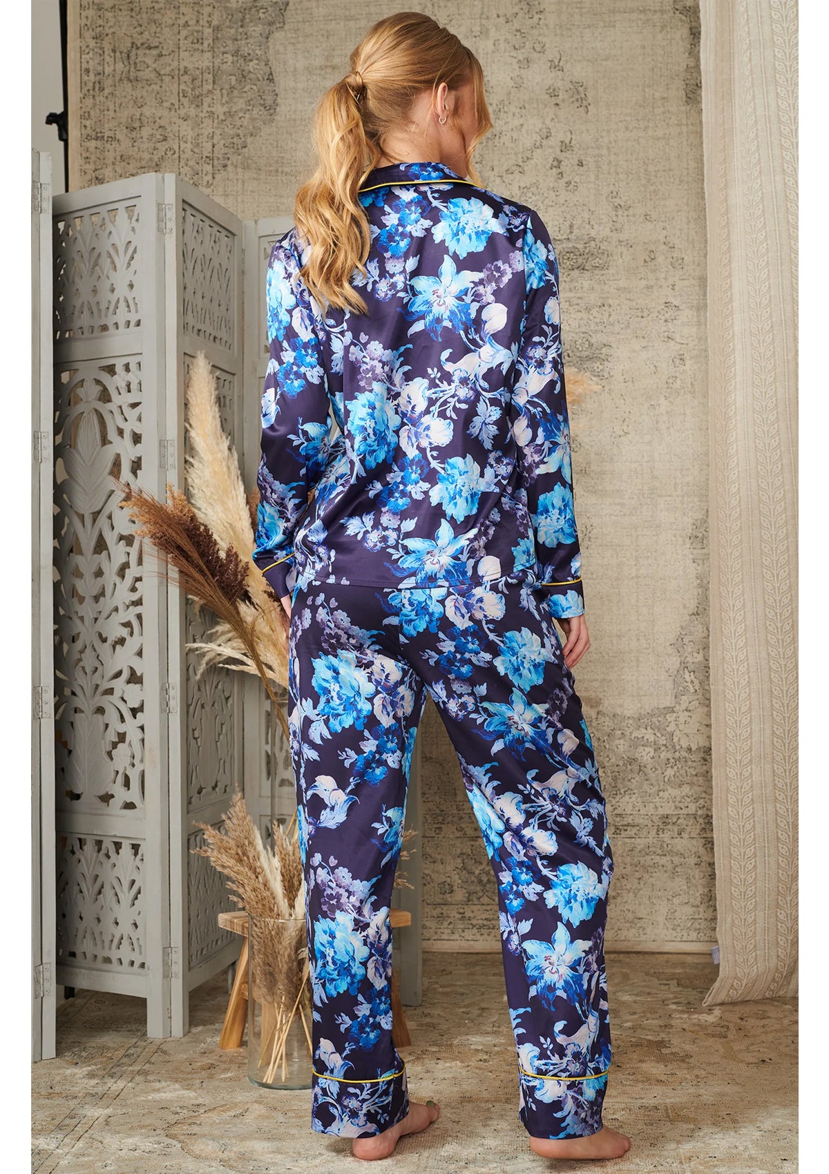 Hope & Ivy The Albie Satin Pyjama Set