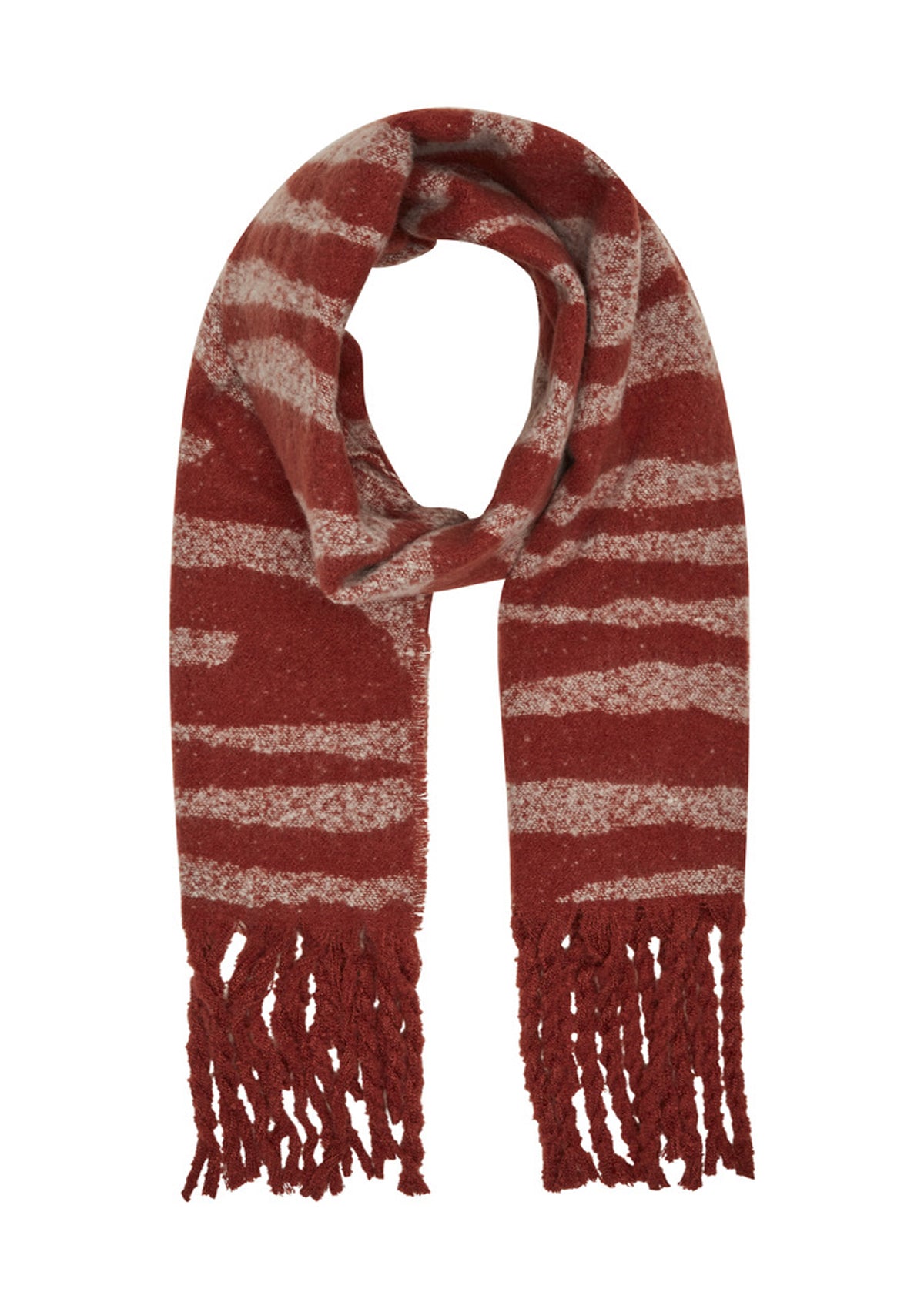 Vero Moda Kitty Red Long Zebra Scarf