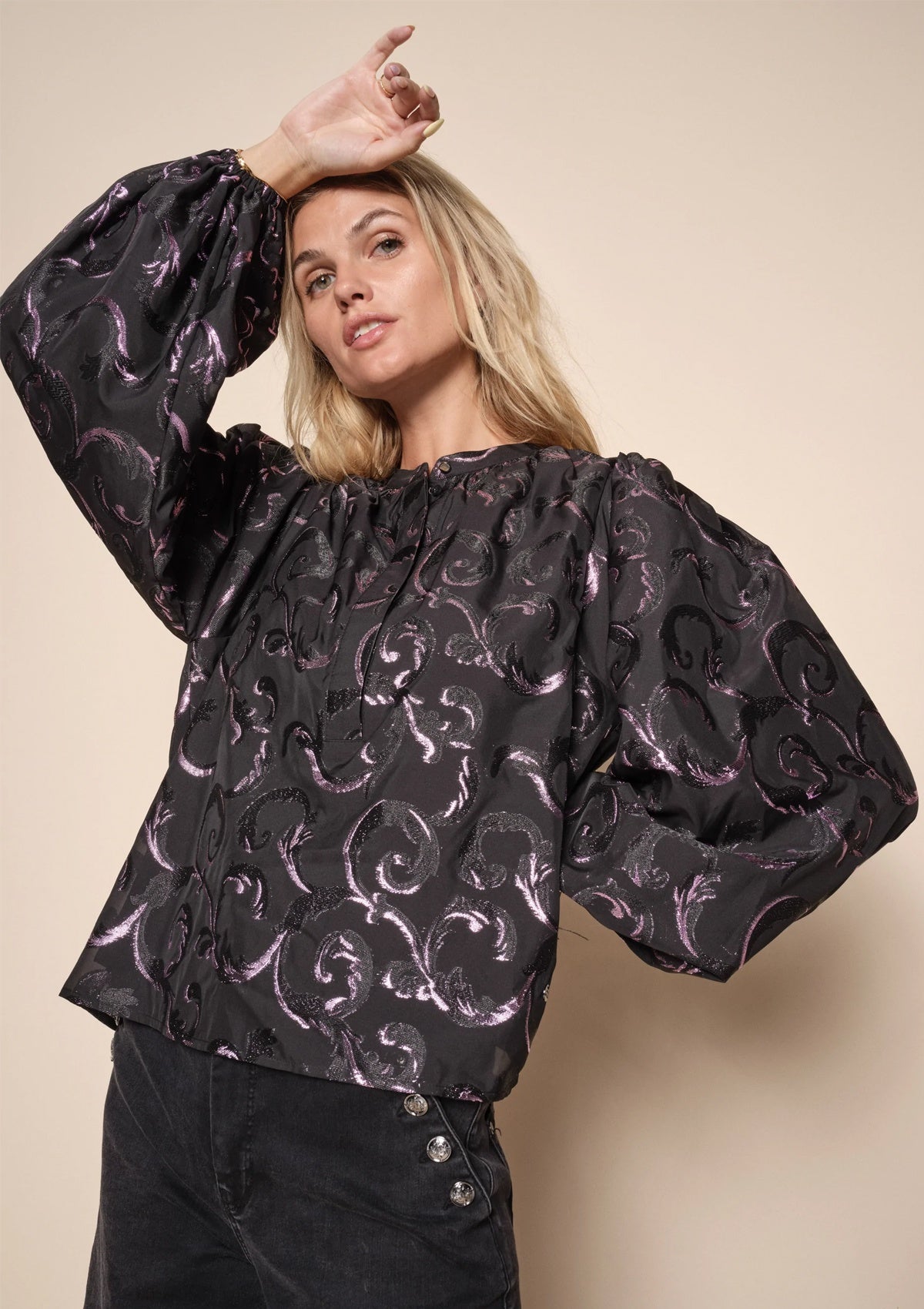 Mos Mosh Elia Azzy Blouse Fuchsia