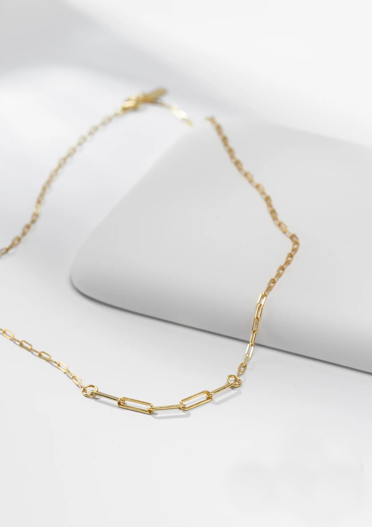 One & Eight Gold Paperclip Necklace