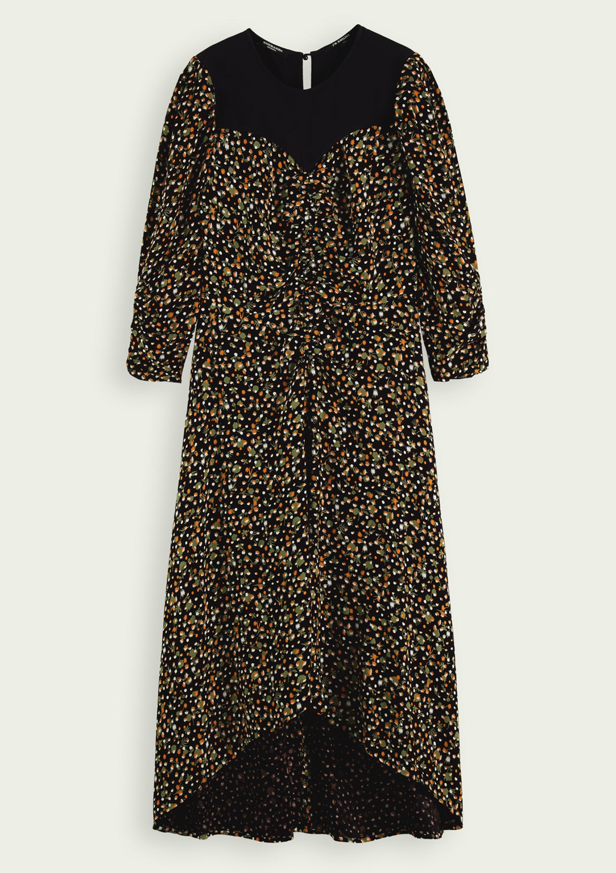 SCOTCH & SODA Dress with gathers and high low hem 169396