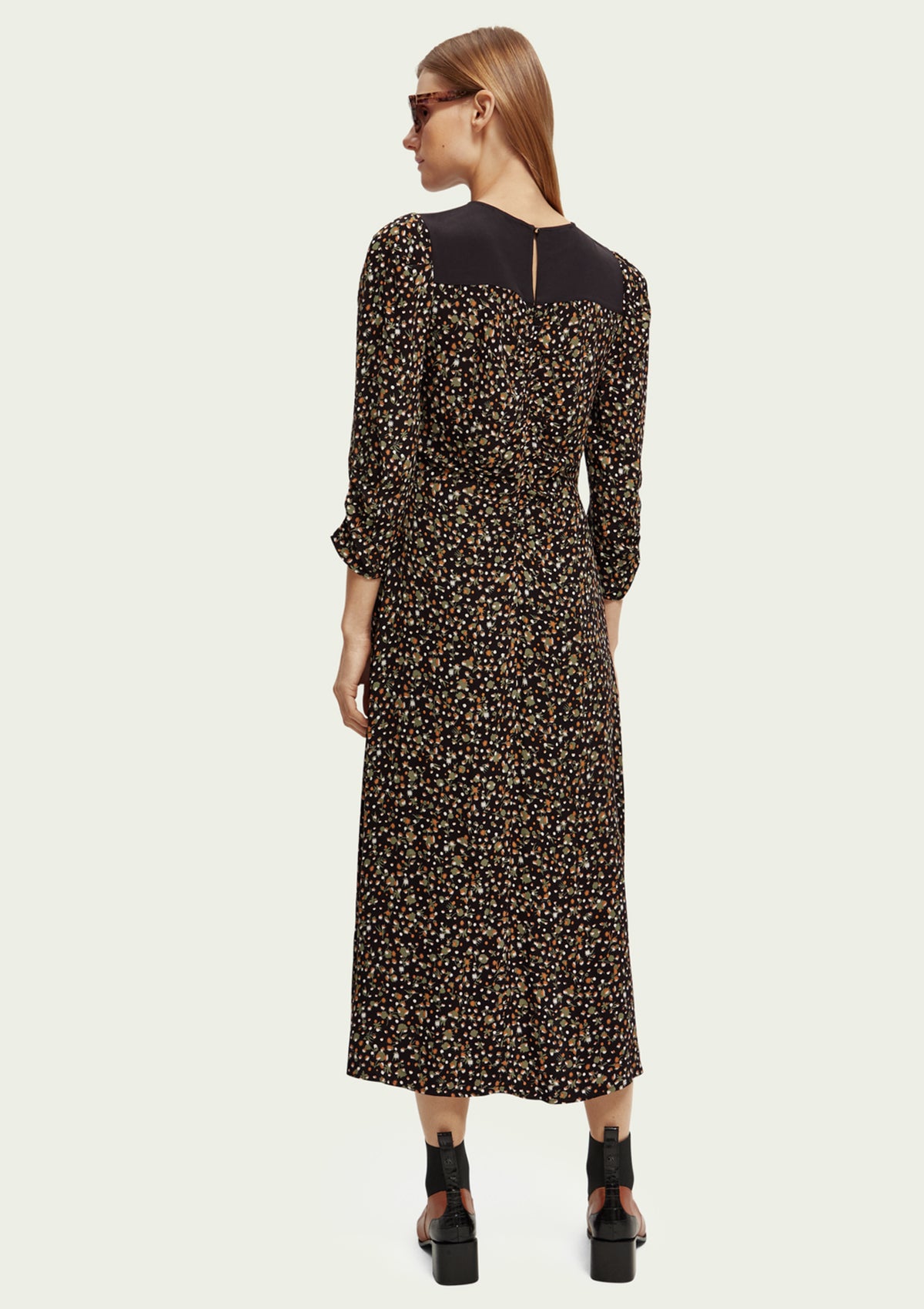 Scotch & Soda High Low Hem Cinnamon Spice Dress