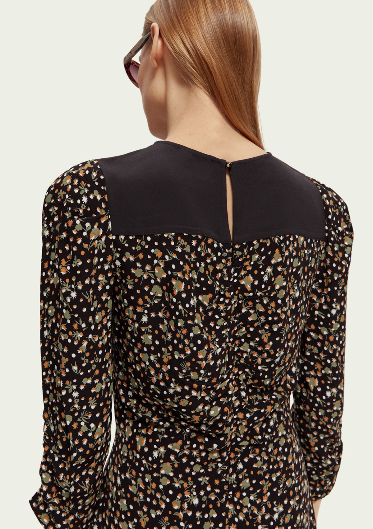 Scotch & Soda High Low Hem Cinnamon Spice Dress