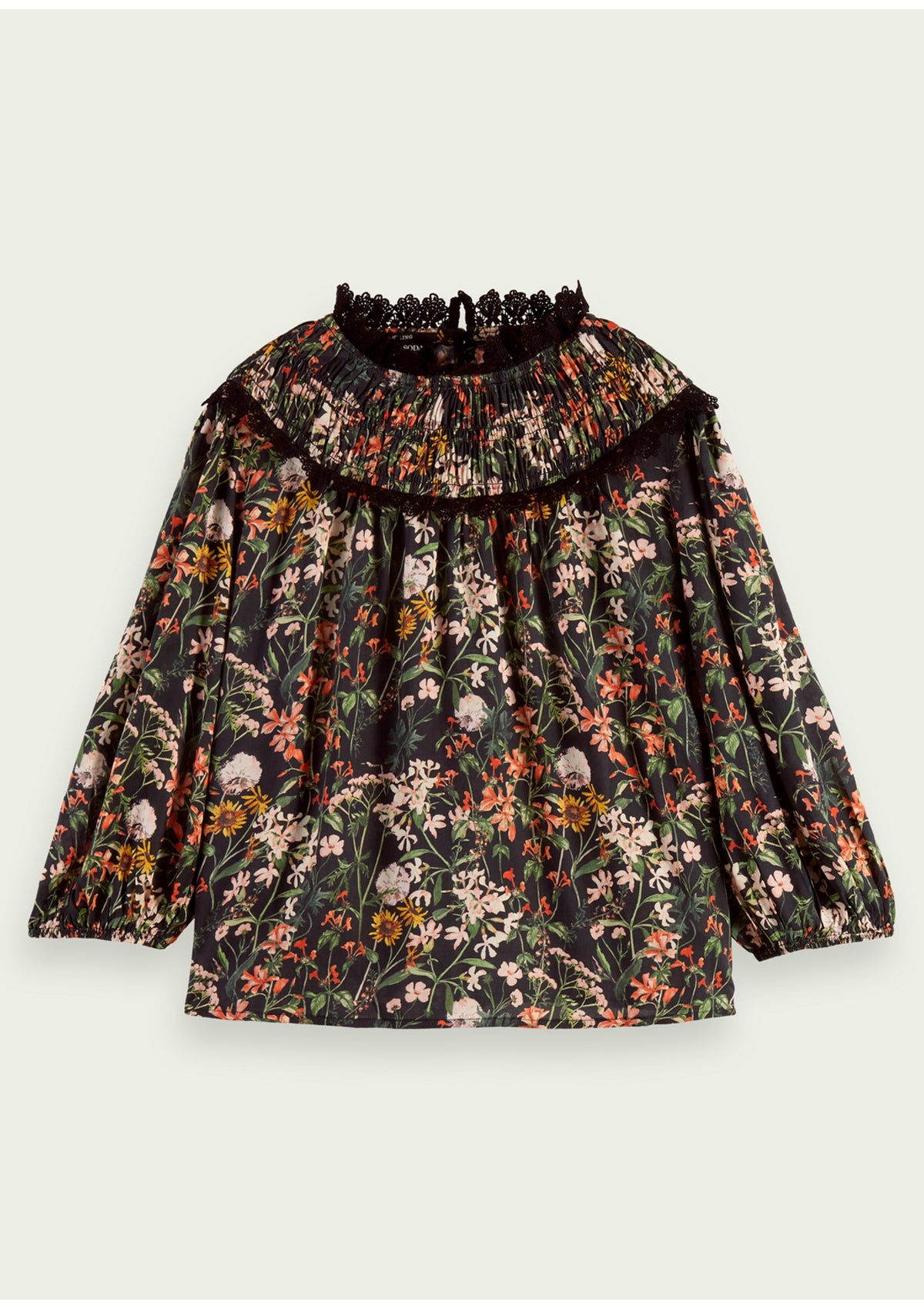 scotch & soda printed smock top