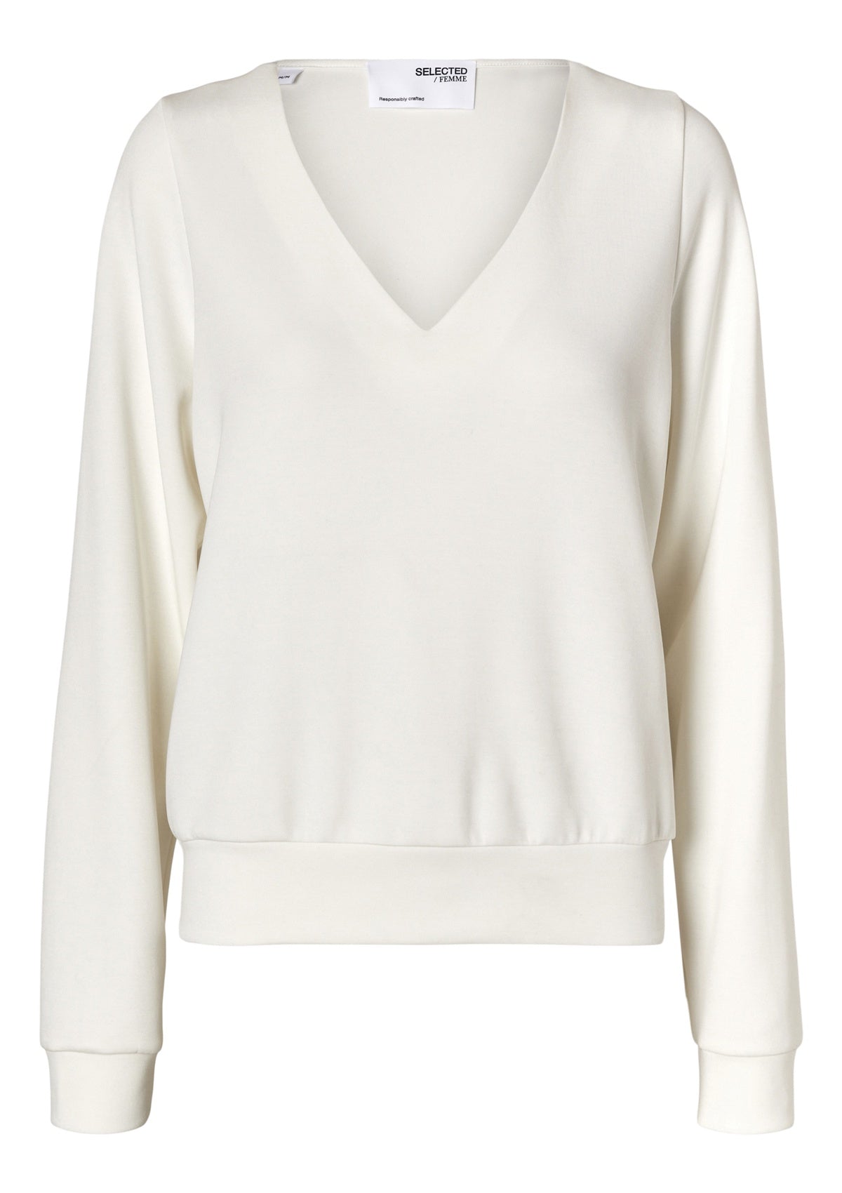 Selected Femme Tenny Sweat Top White