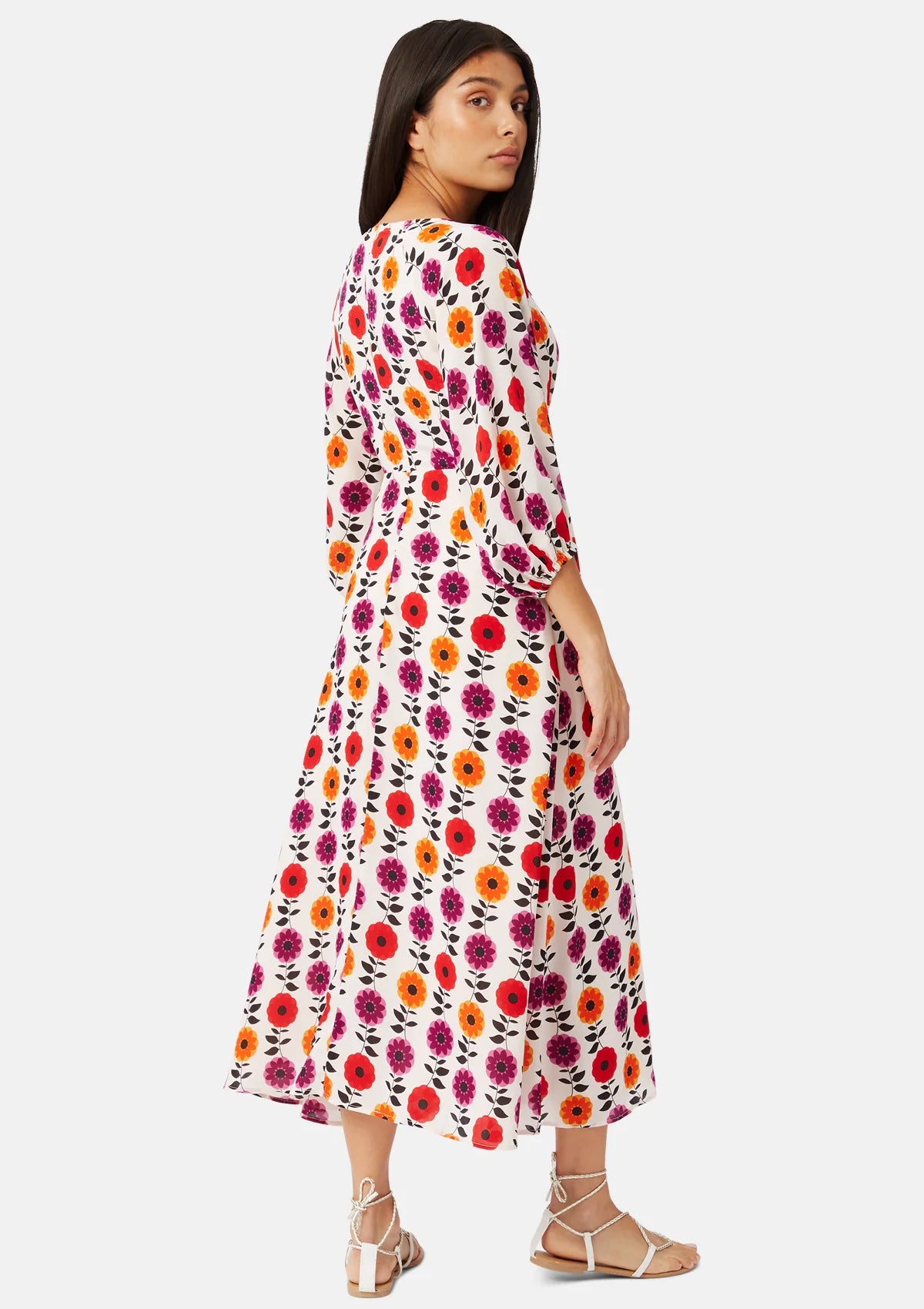 Traffic People White Floral Gloria Dress