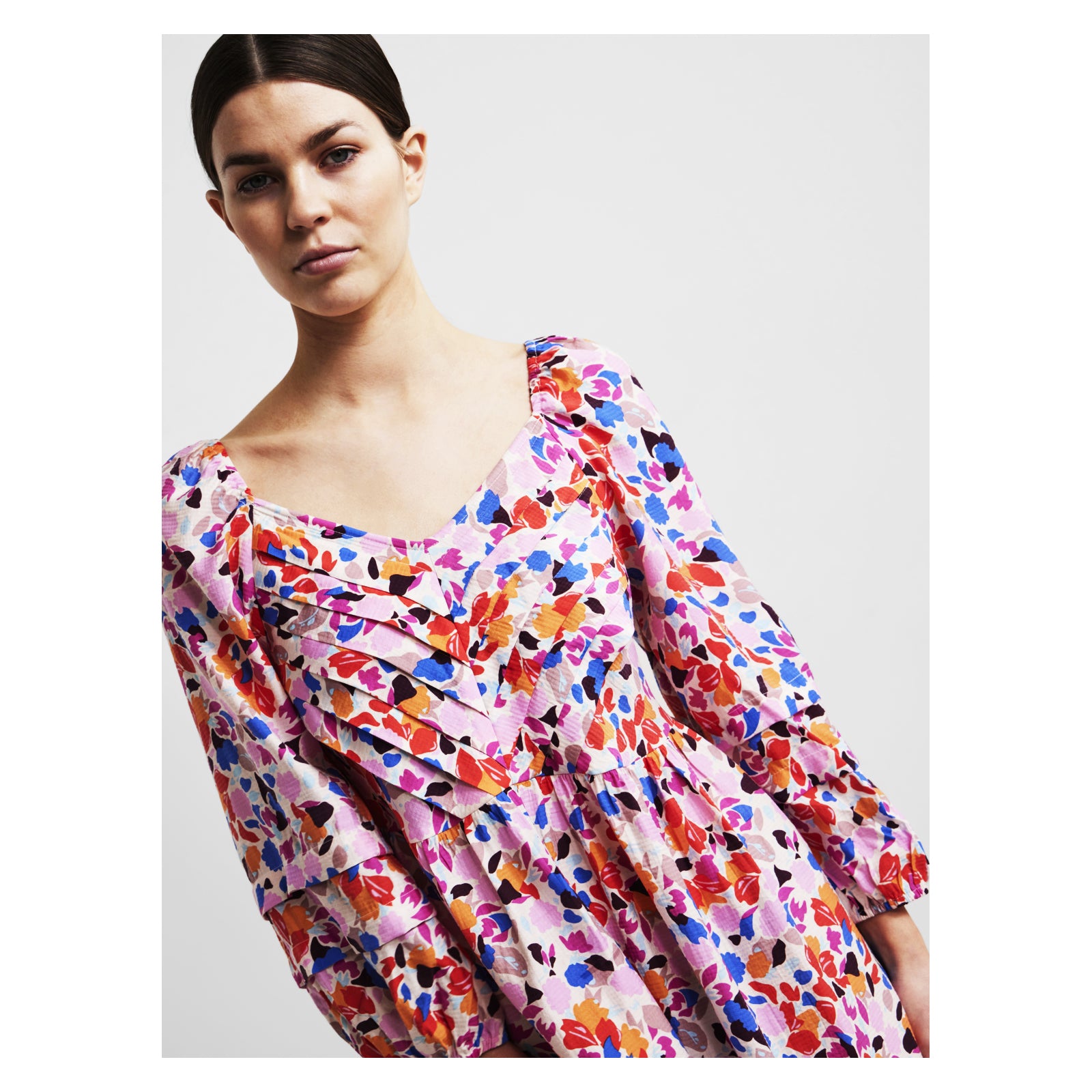 YAS Vio 3/4 Midi Dress
