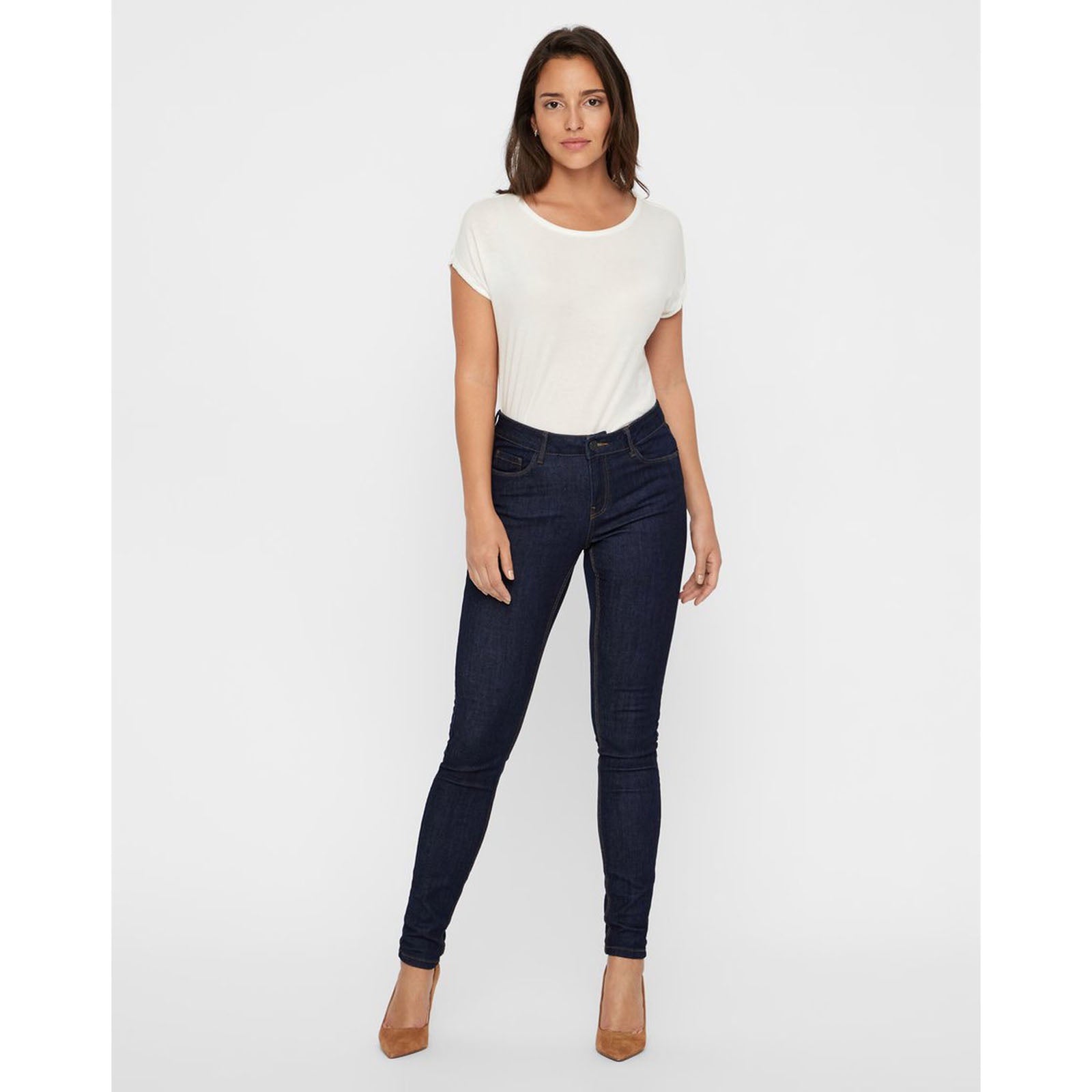 Vero Moda Seven Normal Waist Slim Fit Jean Dark Blue