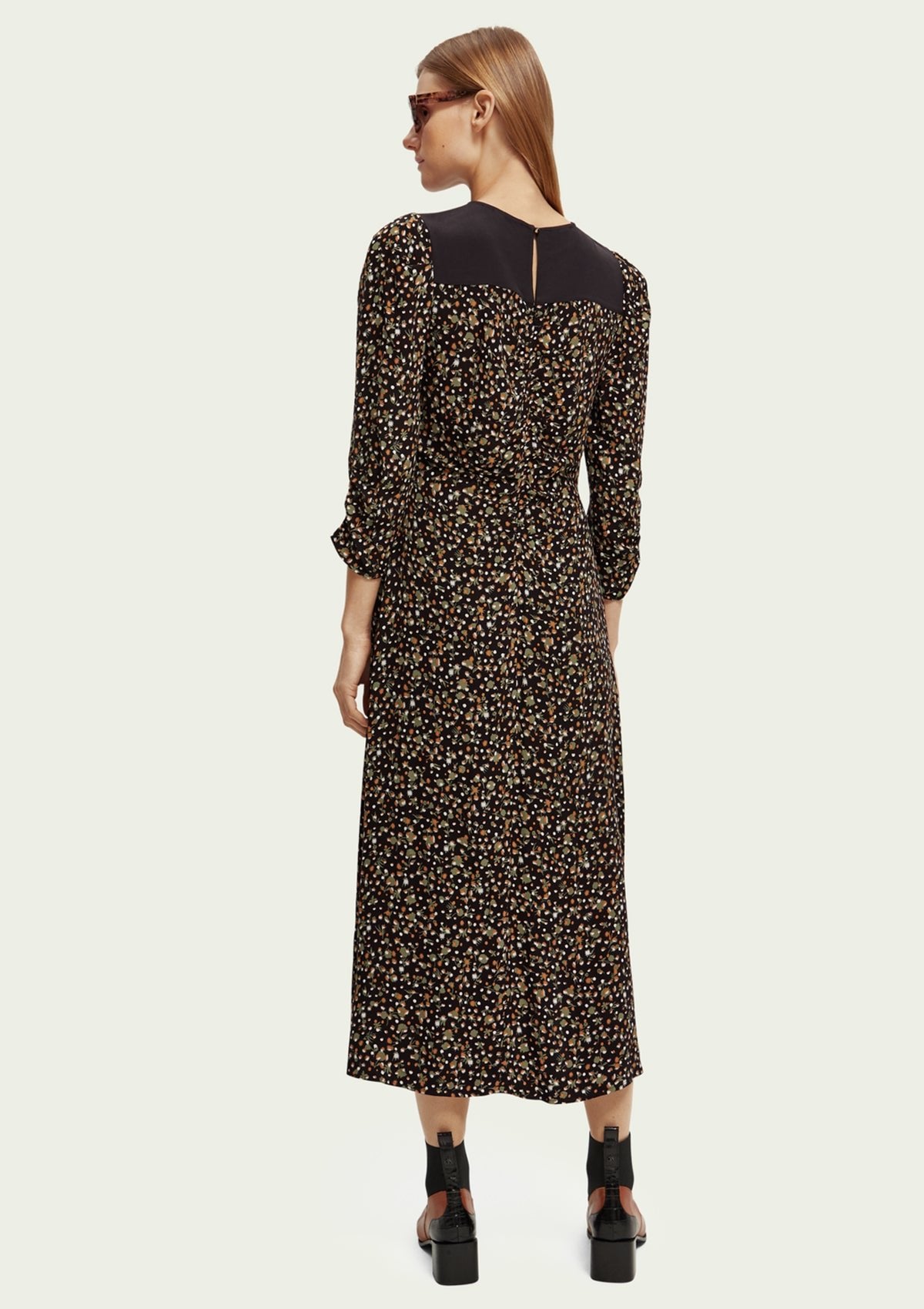 Scotch & Soda High Low Hem Cinnamon Spice Dress - Glebe Fashion