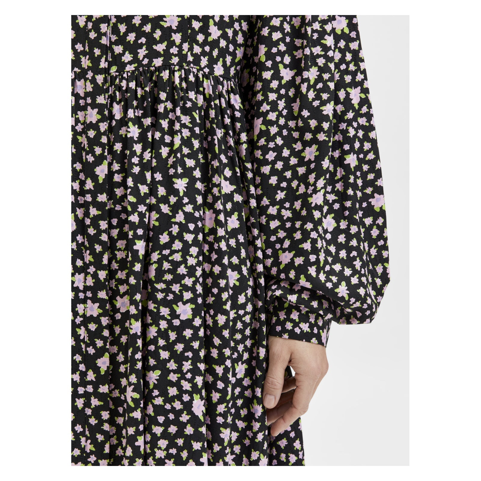 Selected Femme Judita Short Black Floral Shirt Dress - Glebe Fashion