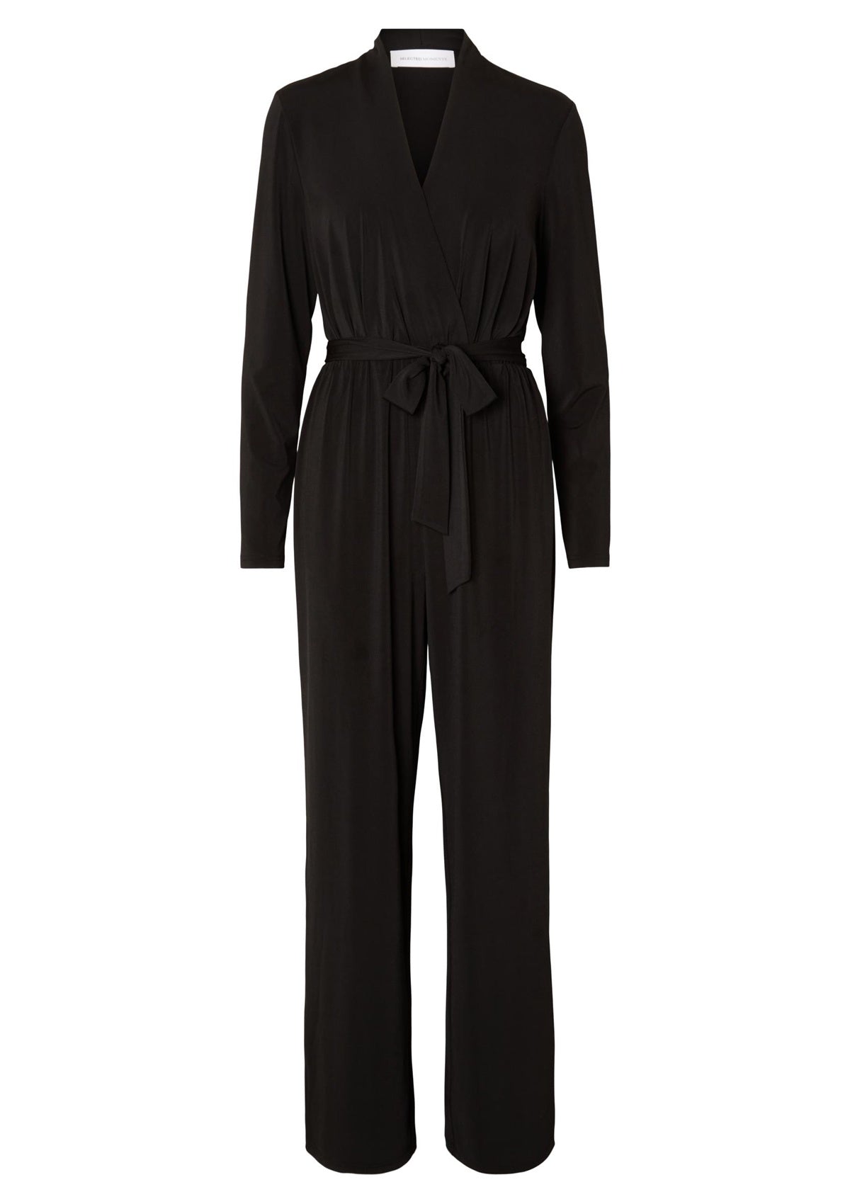 Selected Femme Robin Long Sleeve Jumpsuit Black - Glebe Fashion