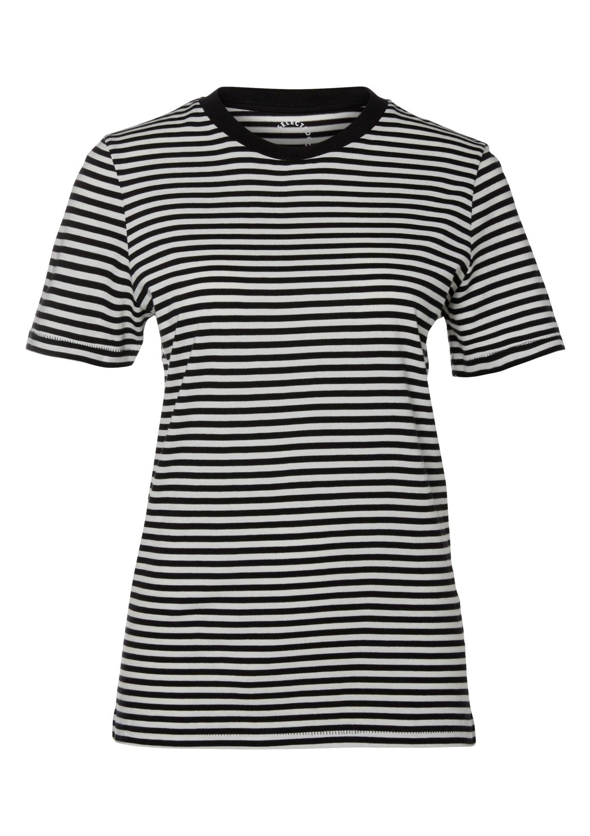 Selected Femme Stripe Round Neck T-Shirt