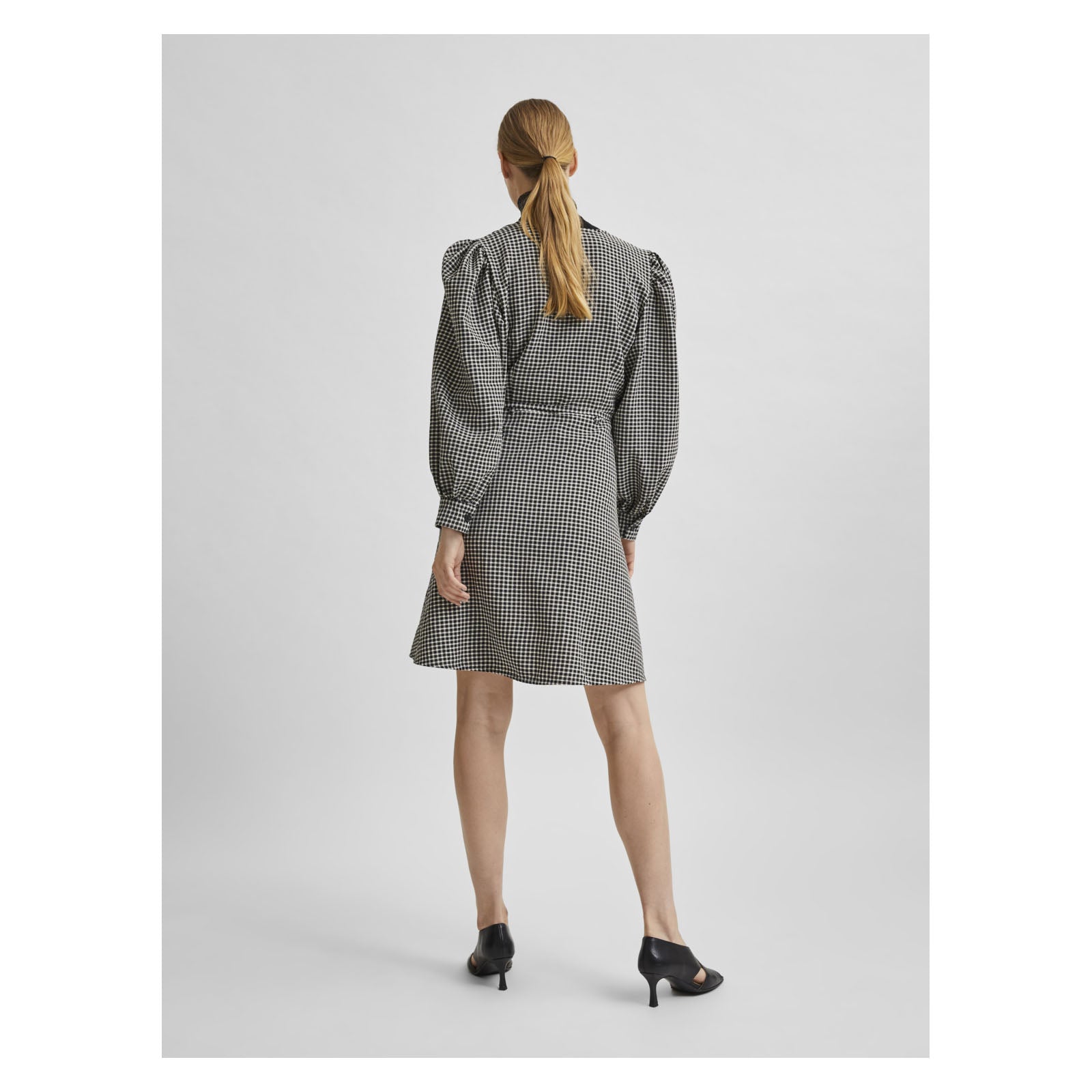 Selected Femme Charlie Check Wrap Dress