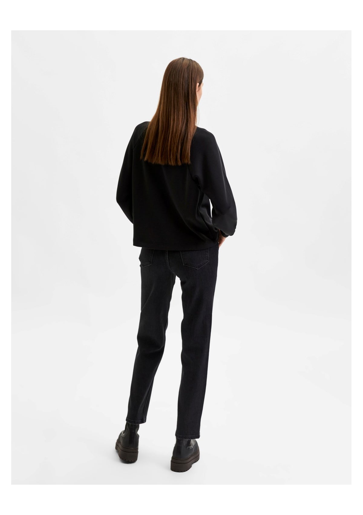 Selected Femme High Neck Sweater Black