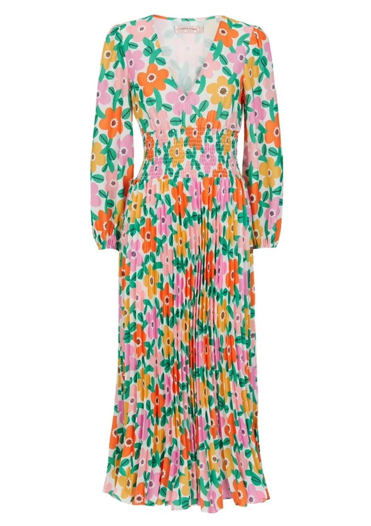 Traffic People White Floral Aurora Dress - Glebe Fashion