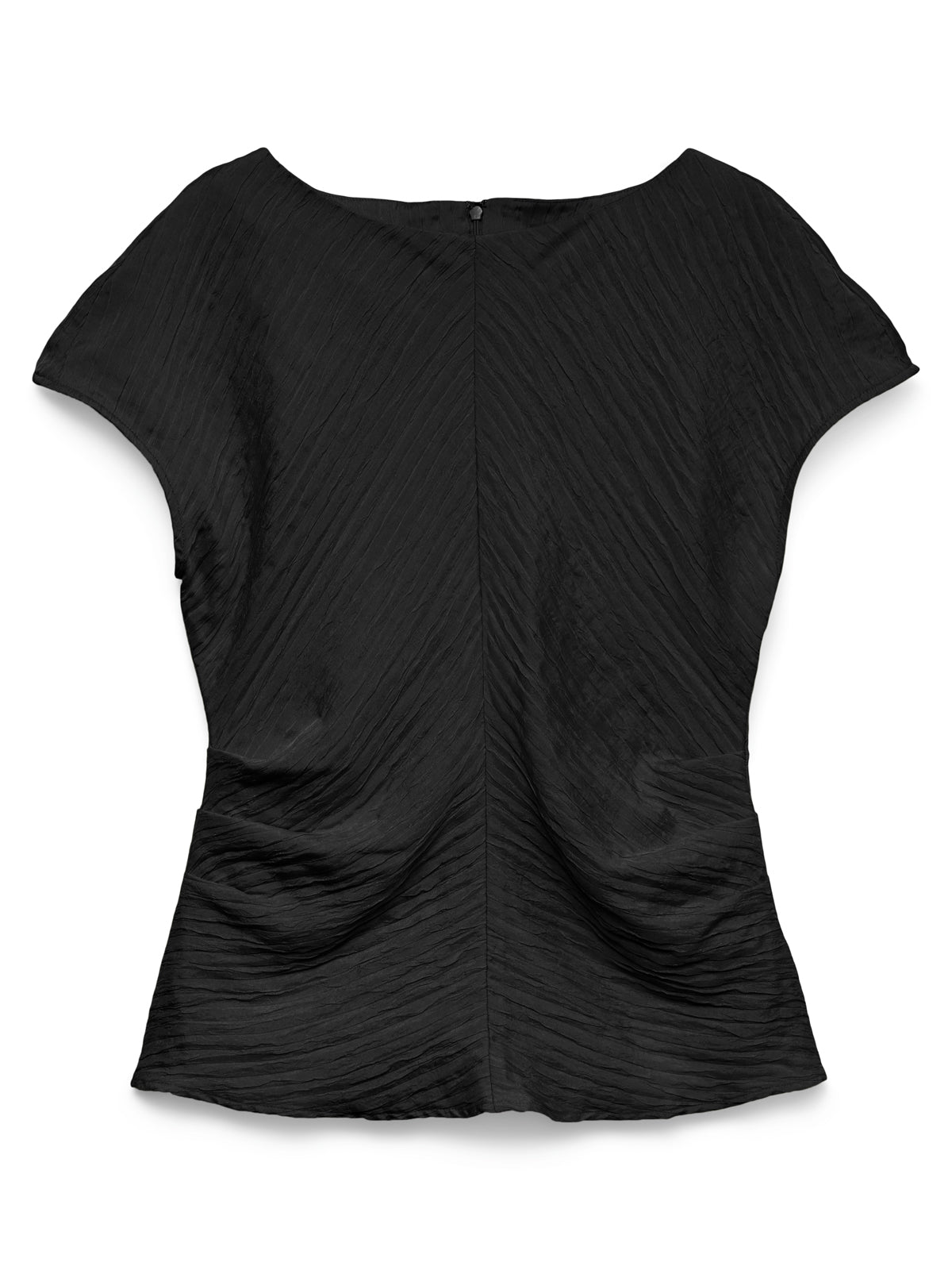 Boat Neck Sleeveless Top Black