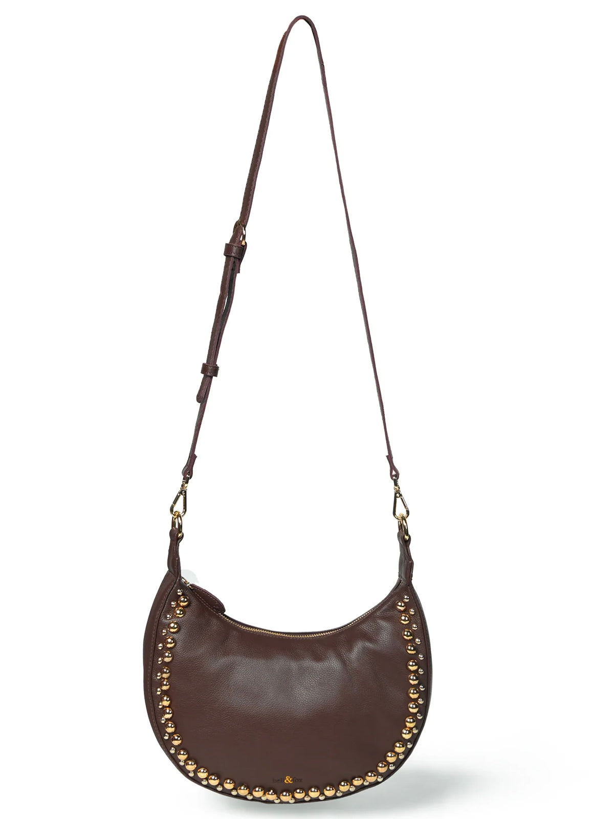 Bell & Fox Robyn Studded Crossbody Bag Chocolate Brown