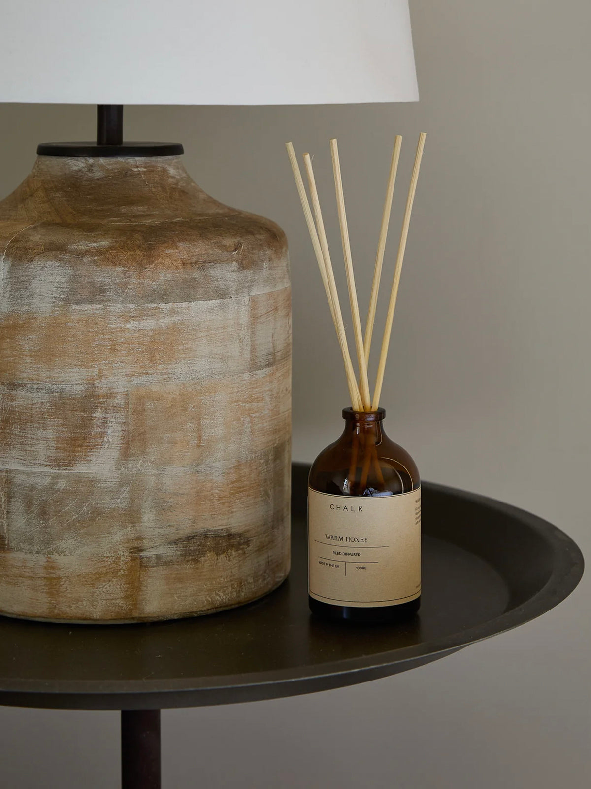 Chalk Amber Glass Warm Honey Diffuser
