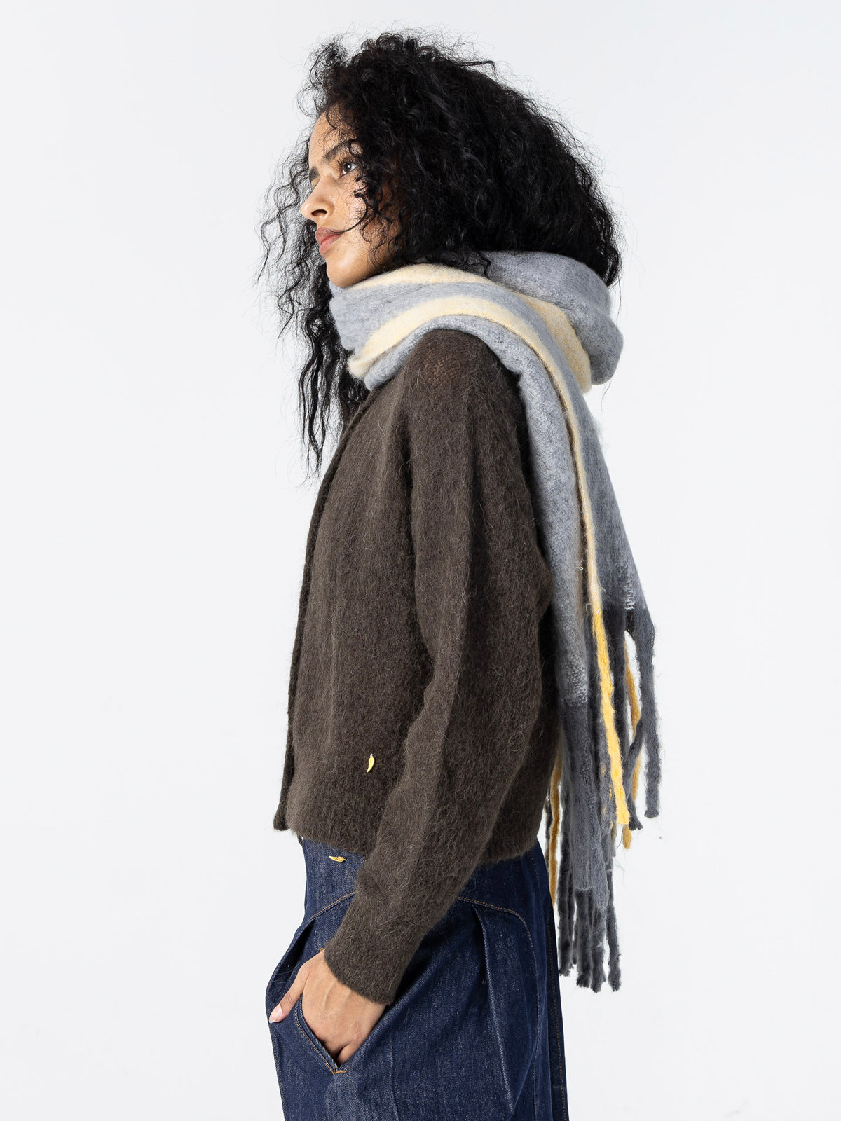 Coster Copenhagen Maren Scarf Grey & Yellow