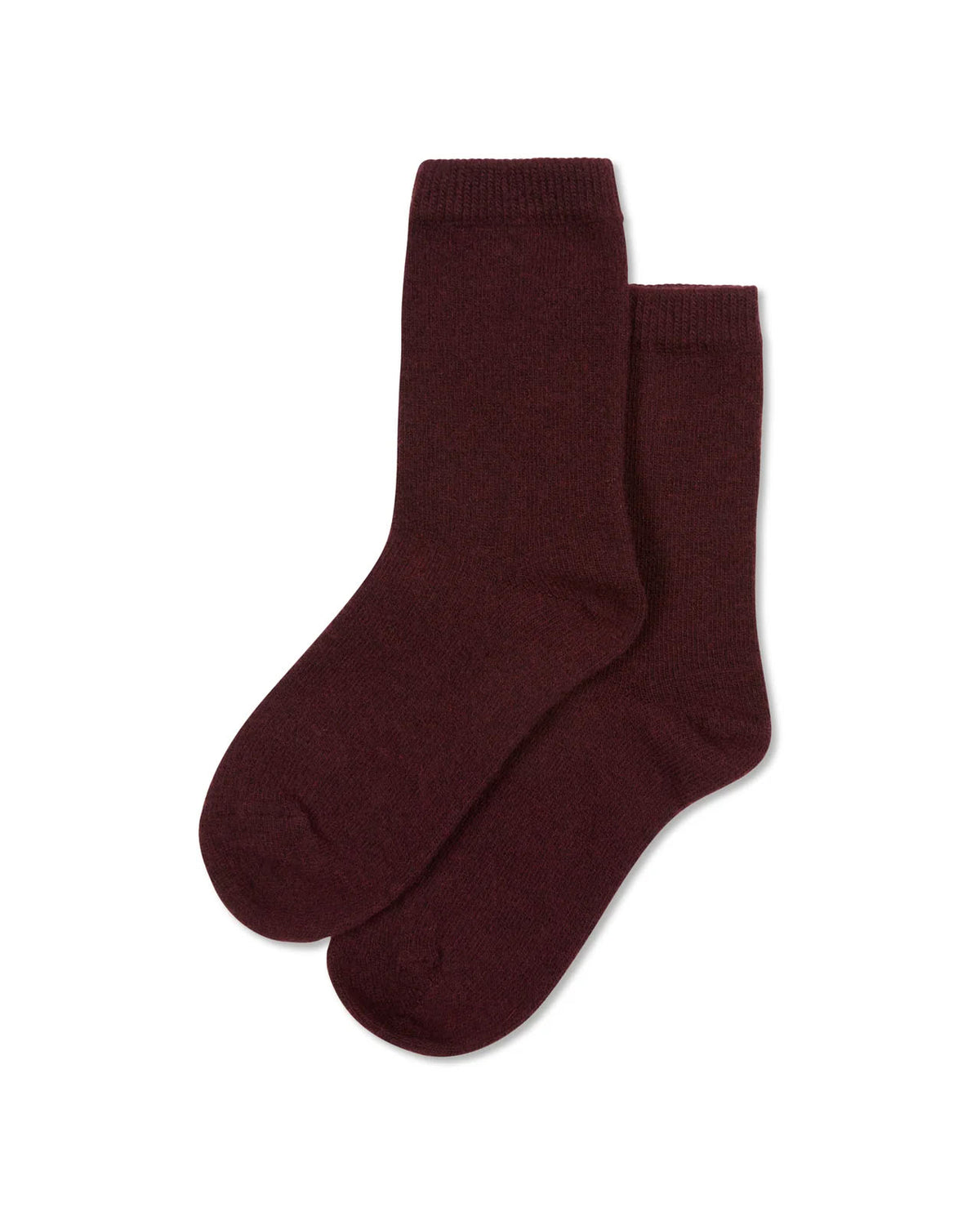 Chalk Cosy Cashmere Short Socks Merlot