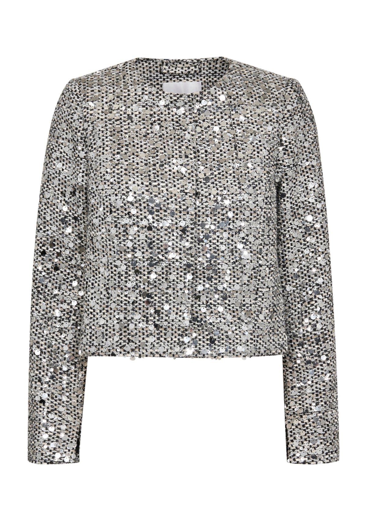 Co’couture Boucle Sequin Jacket Silver