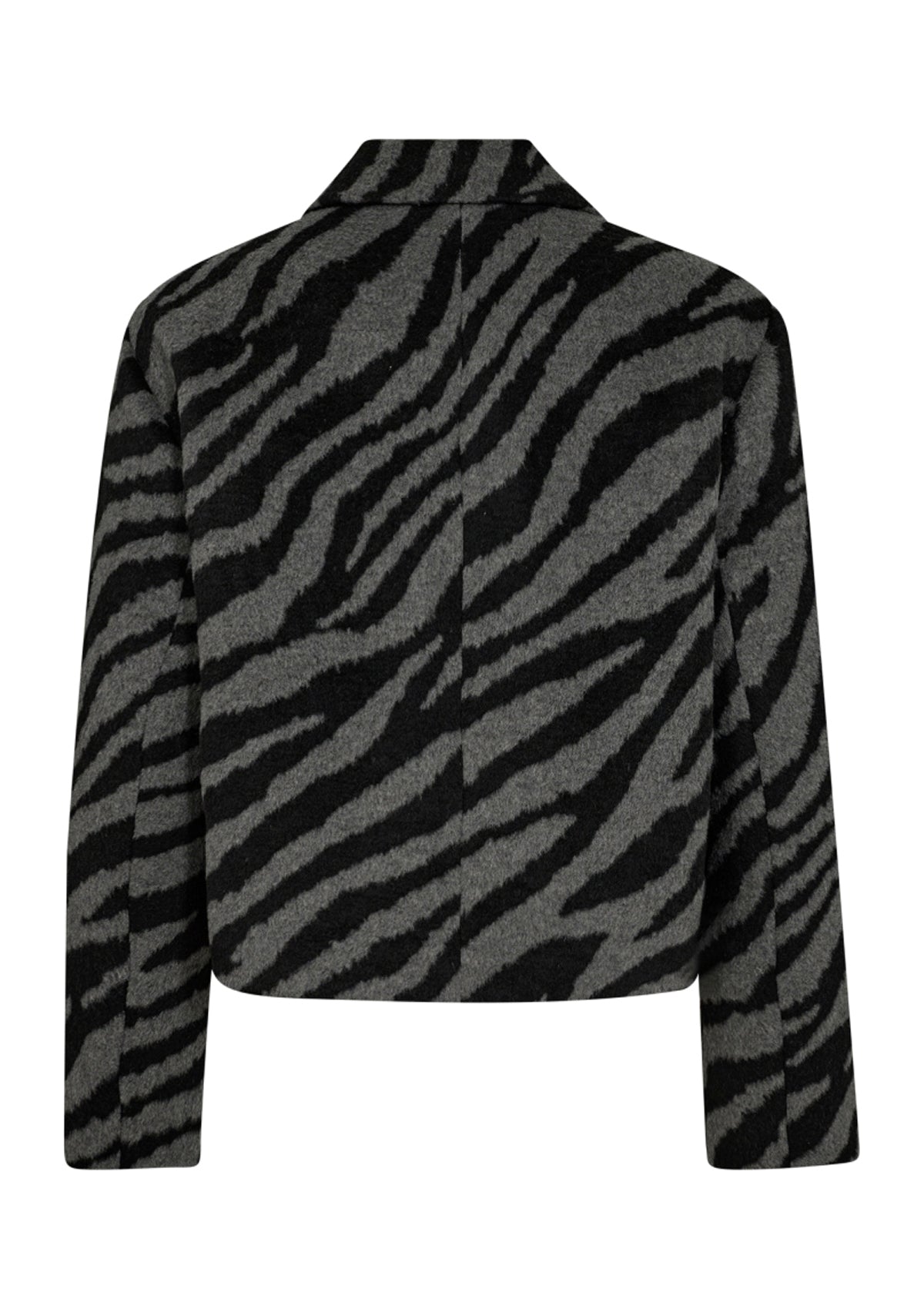 Co’couture Zuricc Zebra Crop Jacket Dark Grey