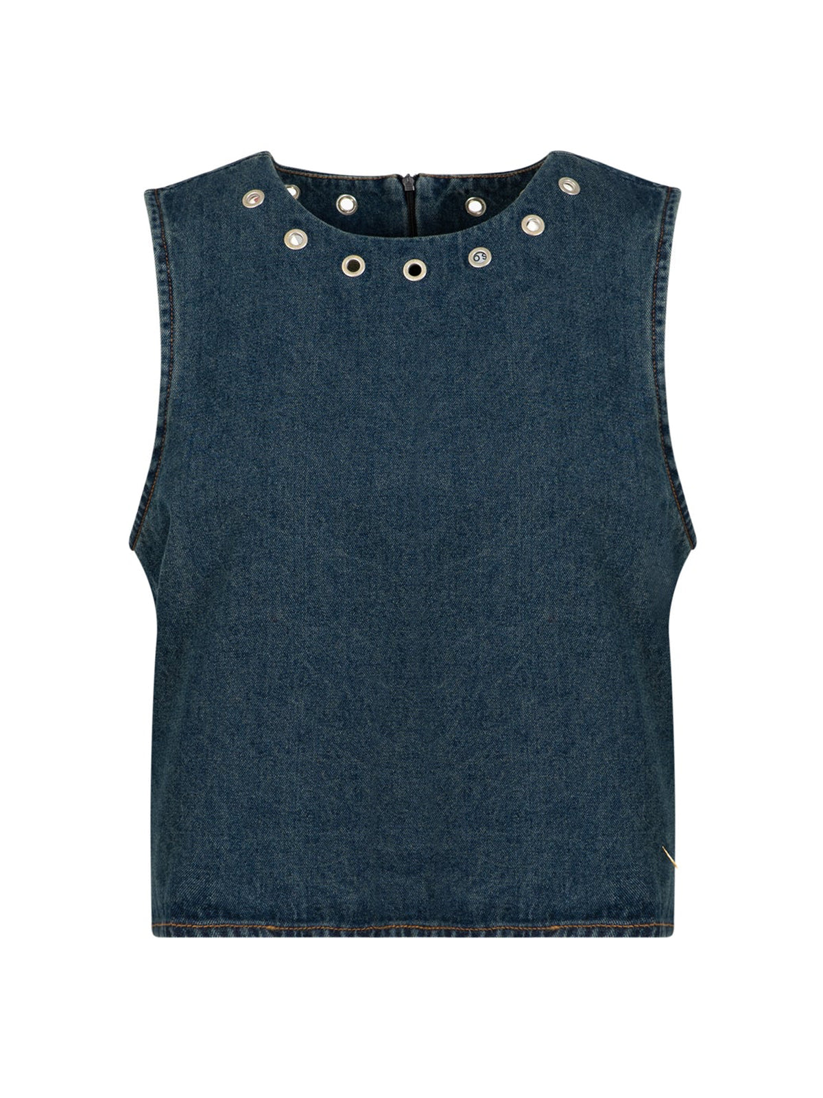 Coster Copenhagen Denim Top With Eyelets