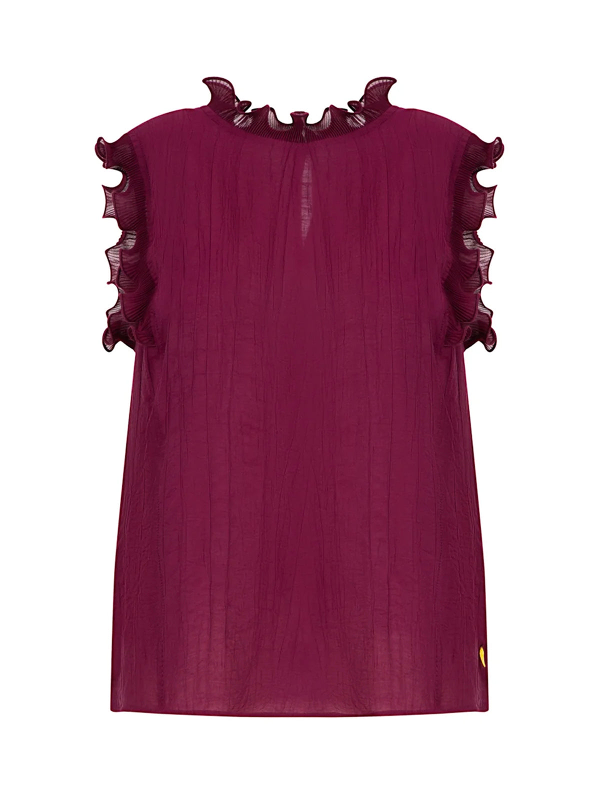 Coster Copenhagen Top With Ruffles Bordeaux