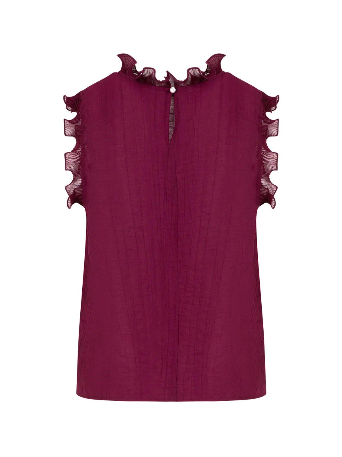 Coster Copenhagen Top With Ruffles Bordeaux
