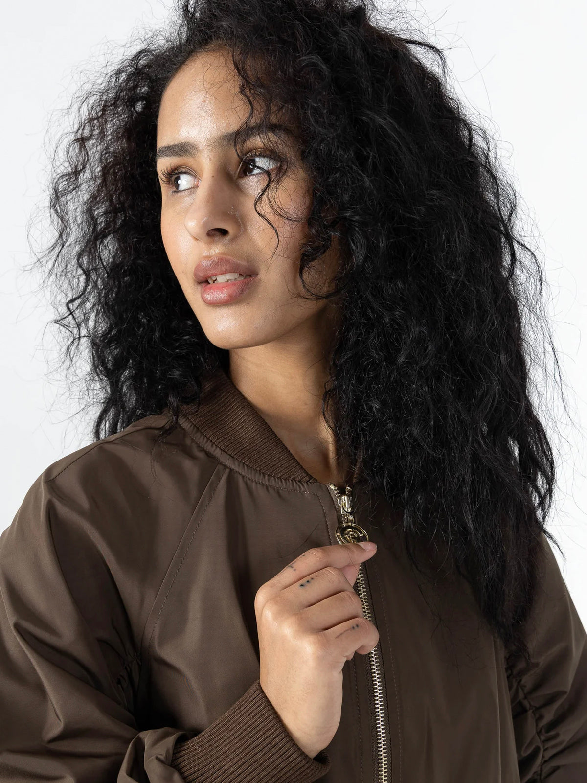 Coster Copenhagen Short Bomber Jacket Chocolate Brown