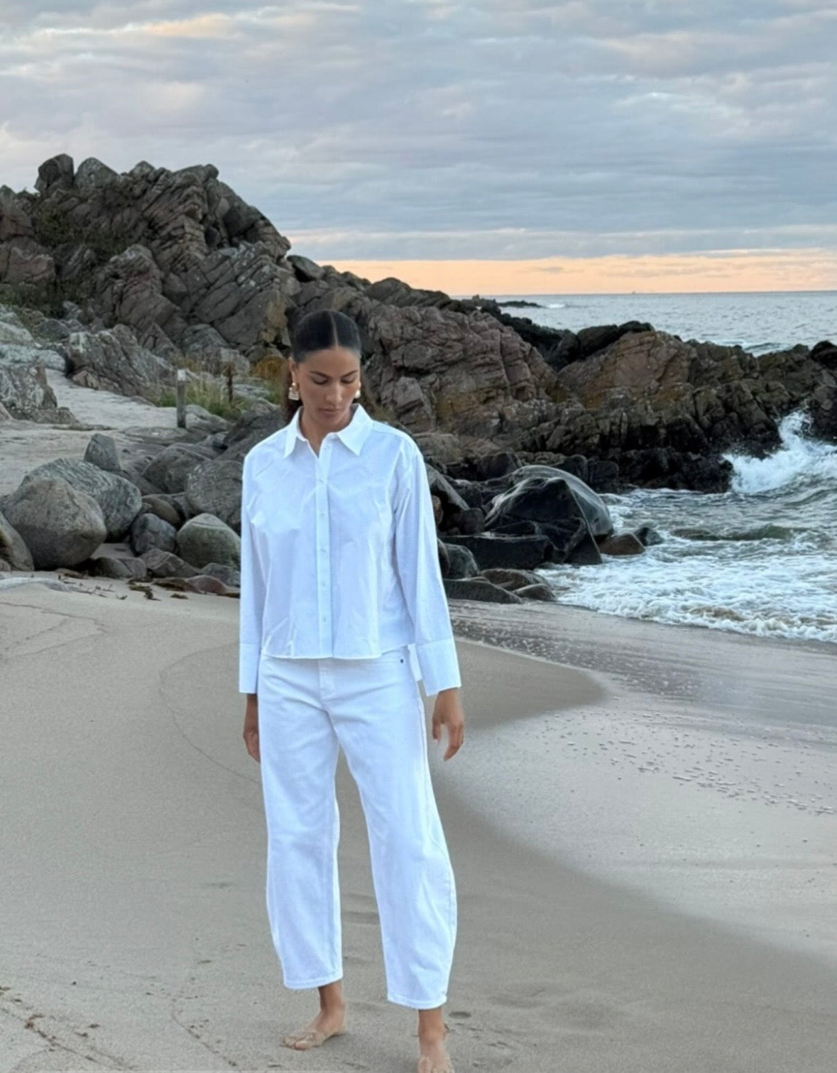 My Essential Wardrobe MWHottie Barrel Jeans Bright White Cotton