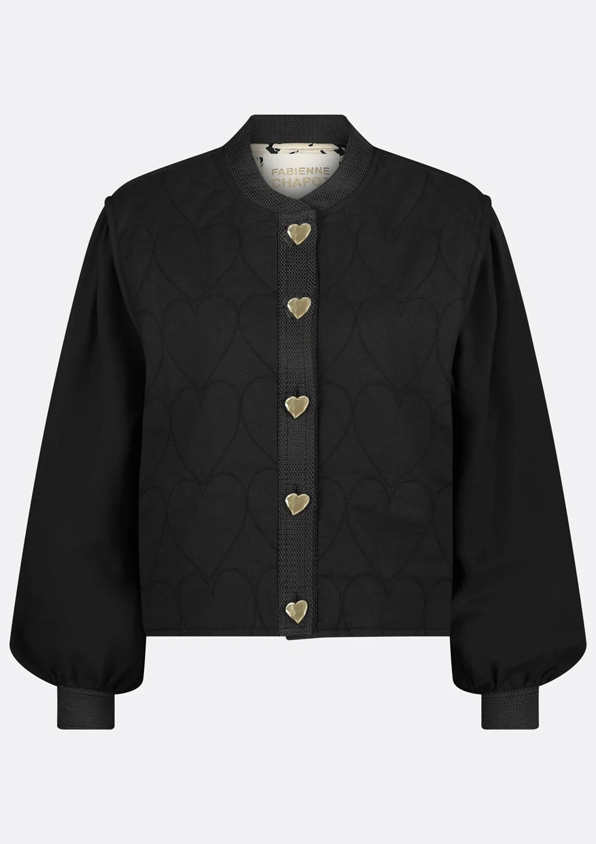 Fabienne Chapot Quilted Heart Jacket Black