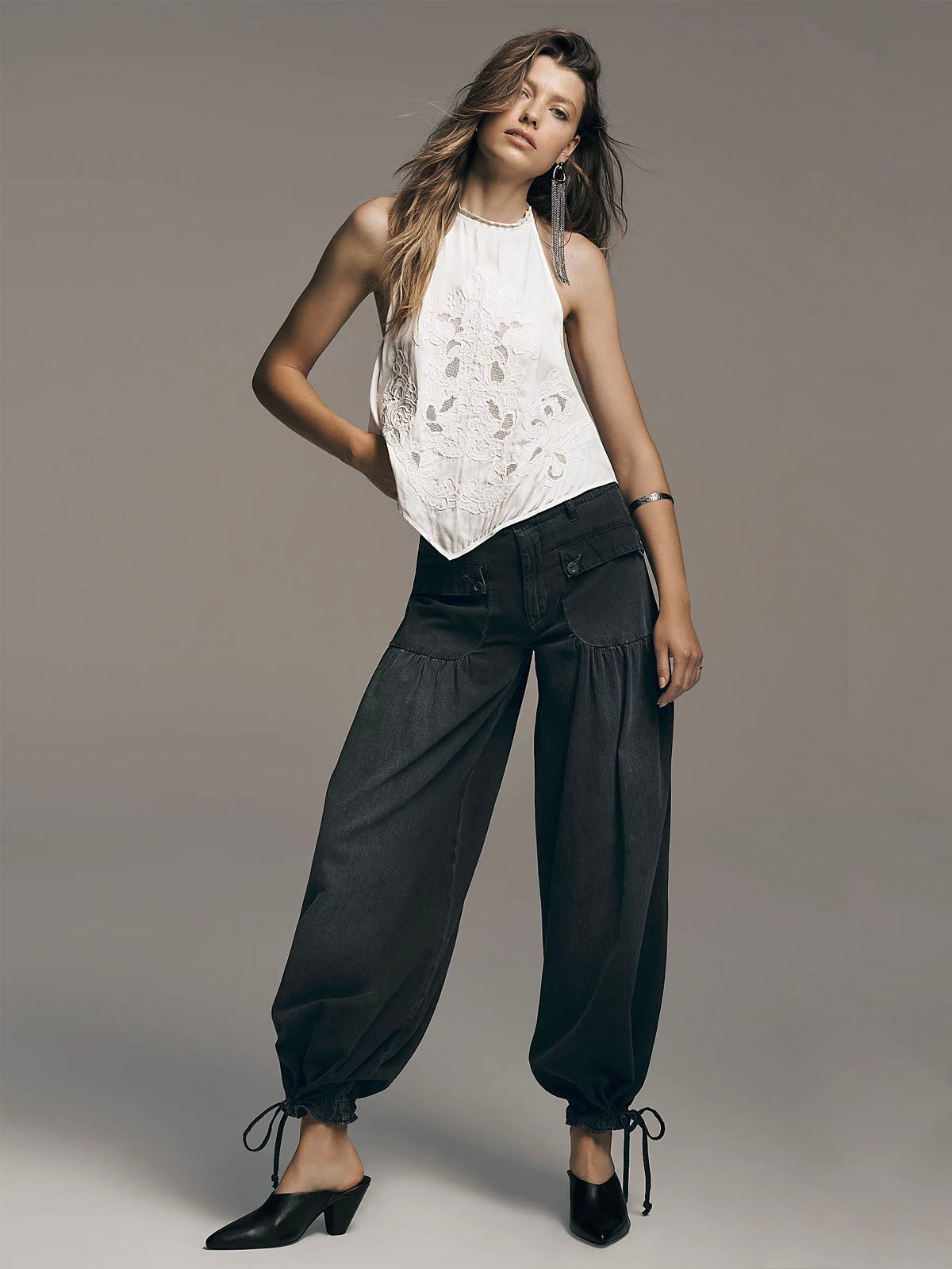 Free People We The Free Lotus Balloon Jeans Black